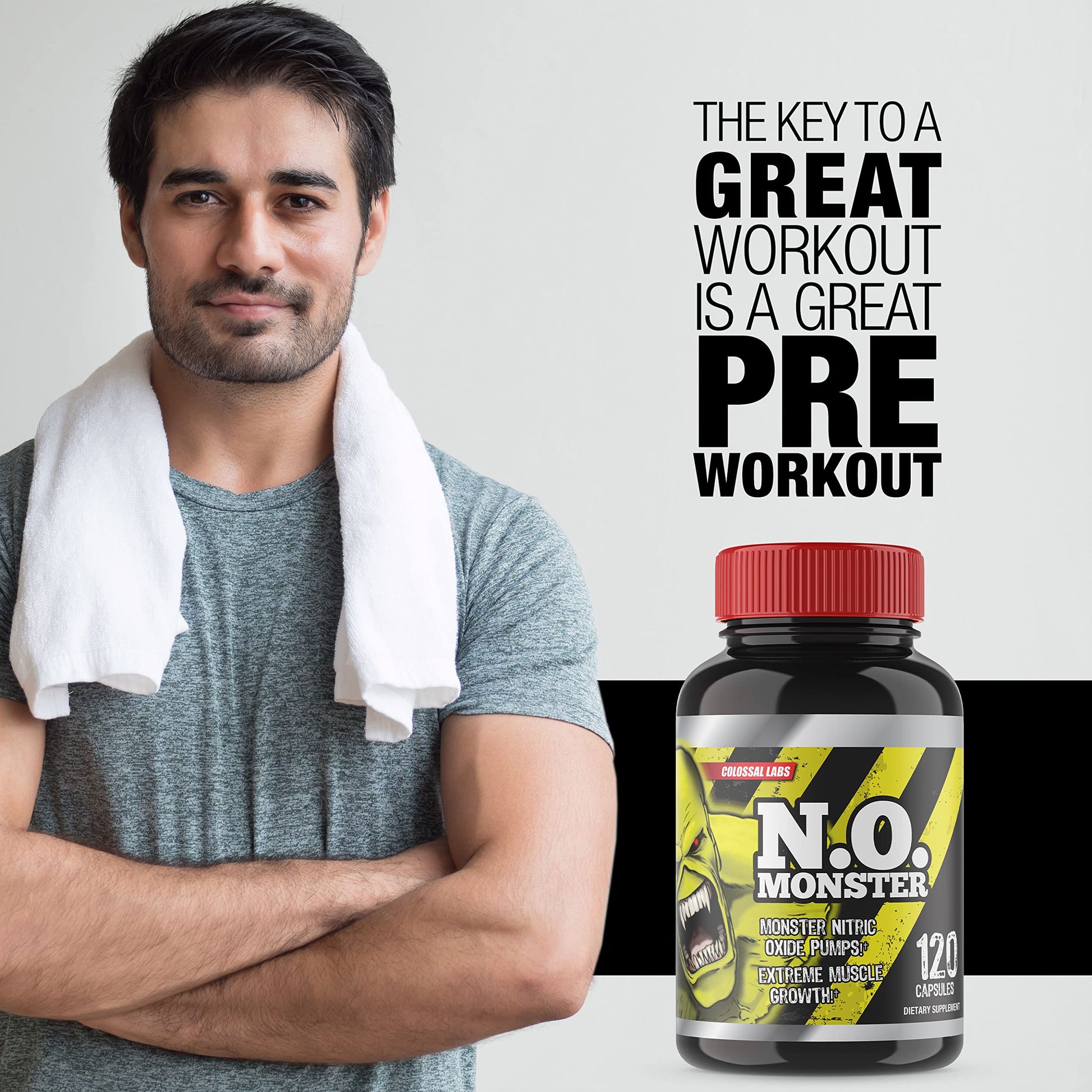 Colossal Labs Nitric Oxide Booster with L-Arginine, Extreme Pumps to Build Strength Goliath Labs buy supplements canada