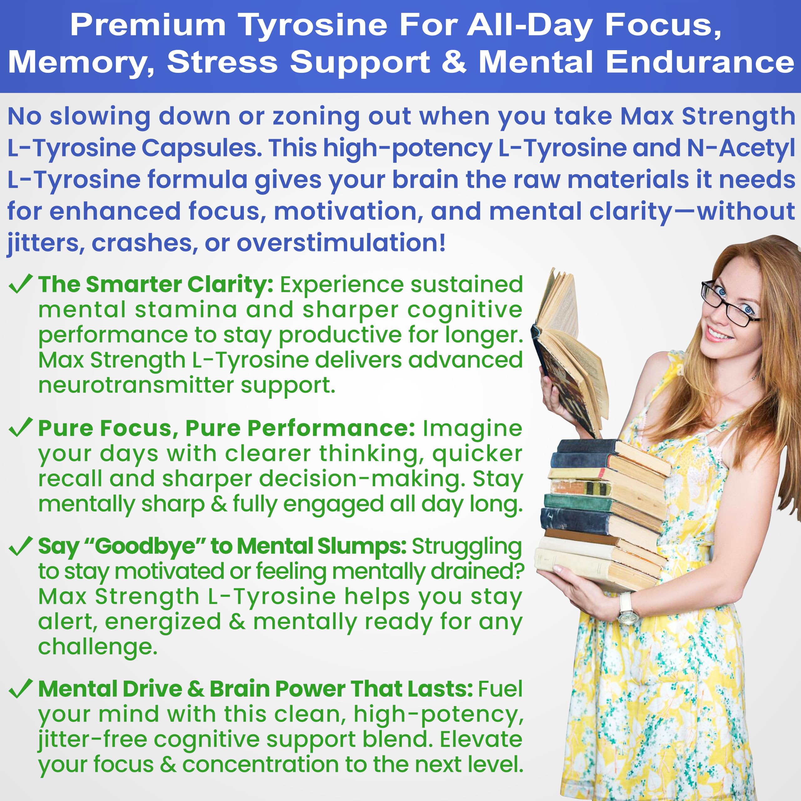 Max Strength L Tyrosine Supplement & N Acetyl L Tyrosine Peak Focus, Alertness, Concentration, Body & Mind Energy. L-Tyrosine 850mg Per 1 Capsule. A Well-Being Nutrient Boost For Performance BioWisdom Nutraceuticals buy supplements canada
