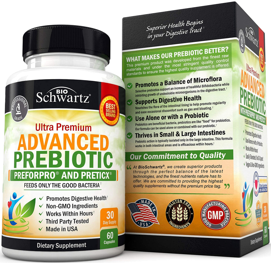 Prebiotics for Advanced Gut Health - Immune System Support & Dietary Fiber BioSchwartz buy supplements canada
