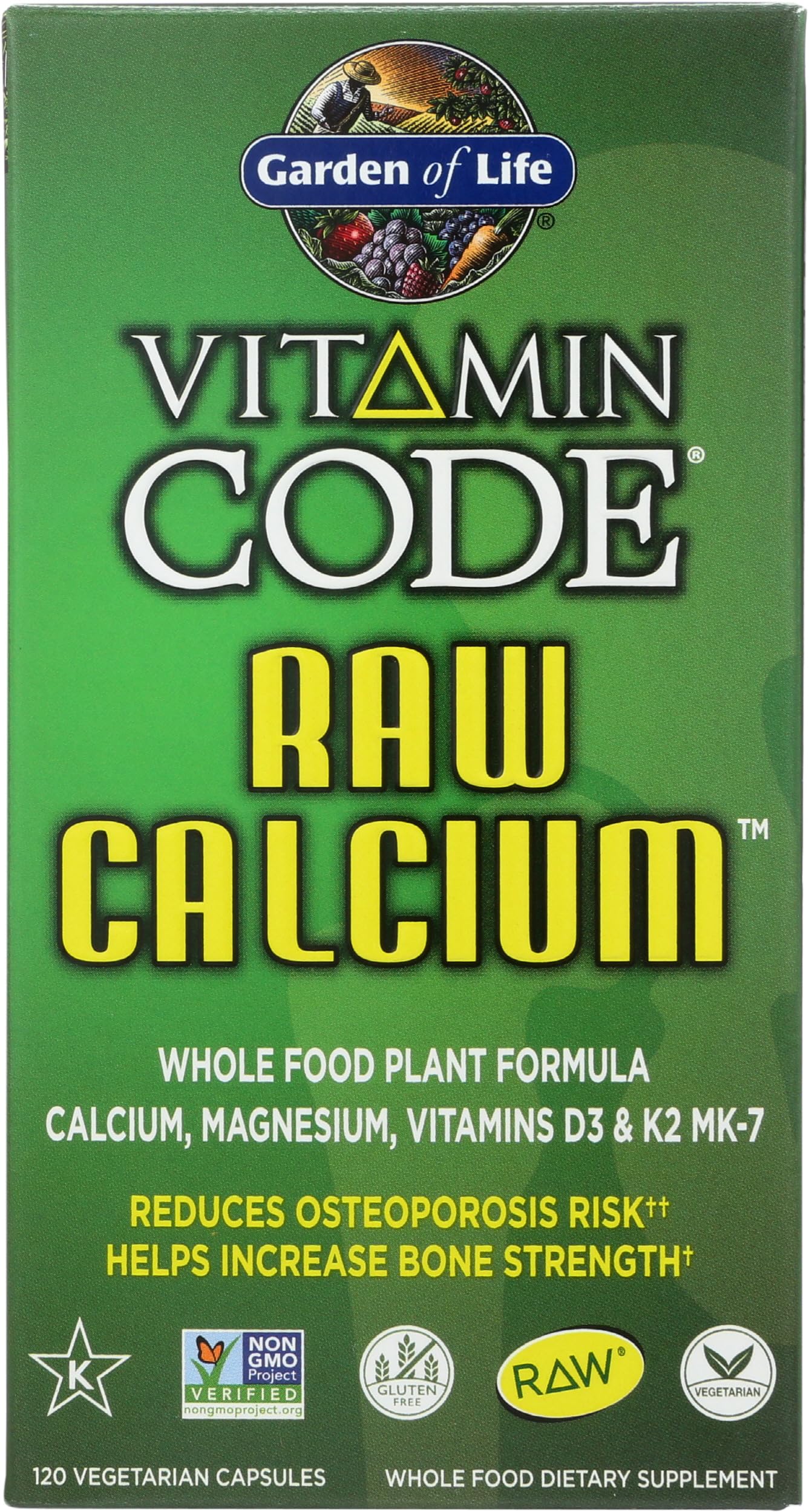 Garden of Life Raw Calcium Supplement for Women and Men - Vitamin Code Made from Whole Foods with Magnesium, K2, Vitamin D3 and Vitamin C Garden of Life buy supplements canada