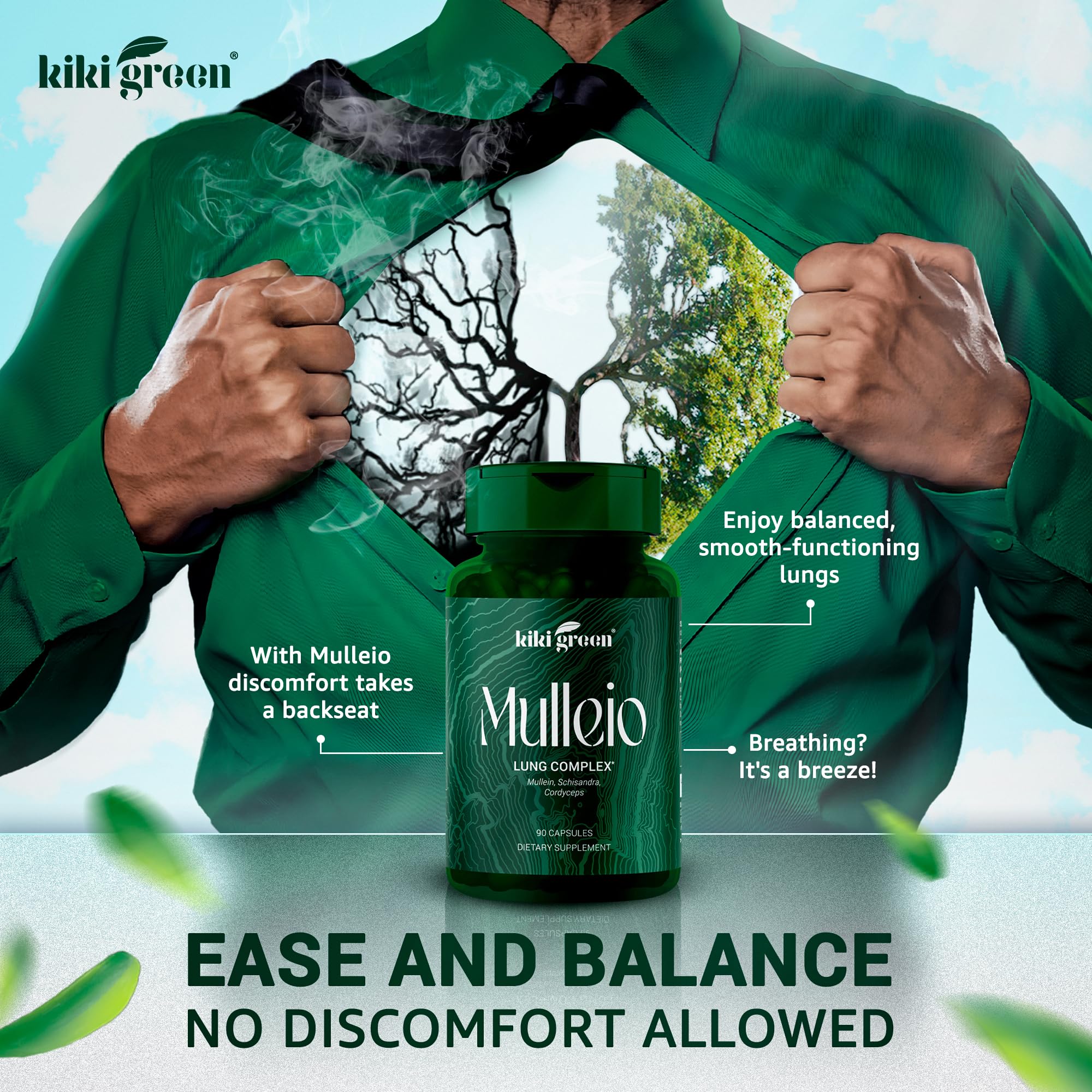 KIKI Green MULLEIO Lung Health Capsules: Herbal Supplement for Lung Cleanse, Better KIKI Green buy supplements canada