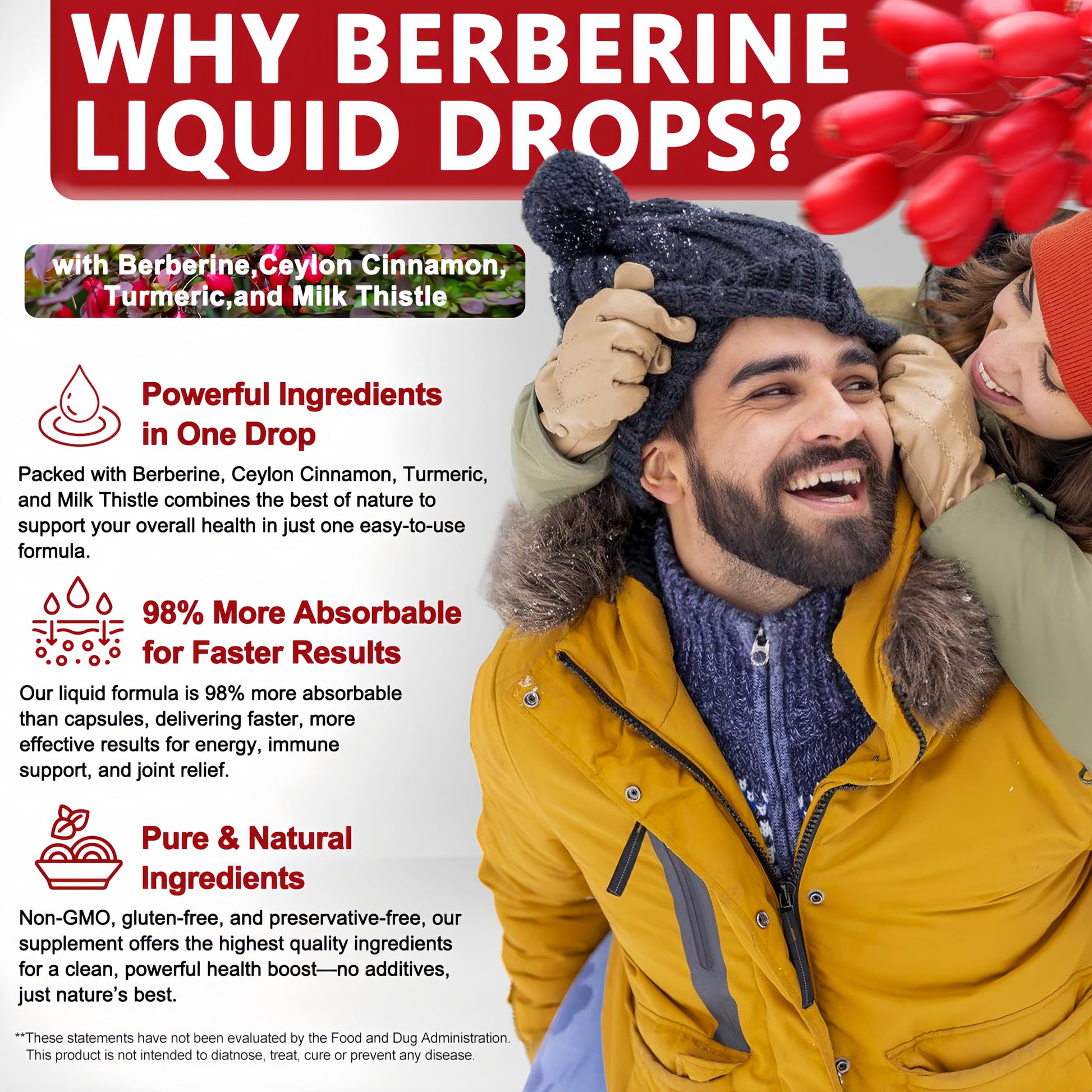 Berberine Drops, High Absorption 6-in-1 Liquid Berberine Supplement with Ceylon Cinnamon Milk Thistle Turmeric, Premium Berberine HCl for Immune Function Metabolic & Digestive Support, 30 Servings Vita letuo buy supplements canada