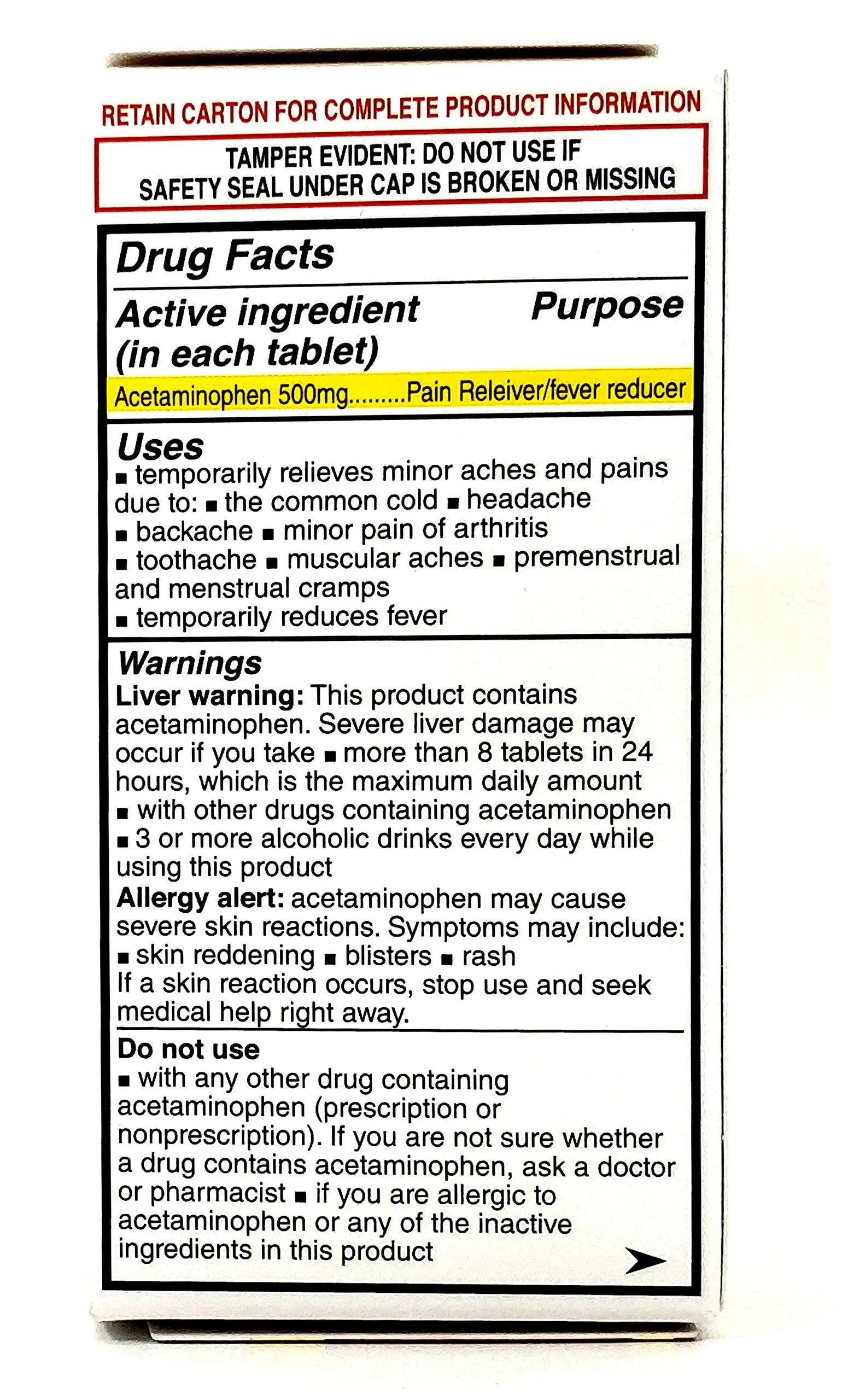 Pharbetol 500mg Extra Strength Tablets 100 Count (Generic Extra Strength) PHARBEST PHARMACEUTICALS buy supplements canada