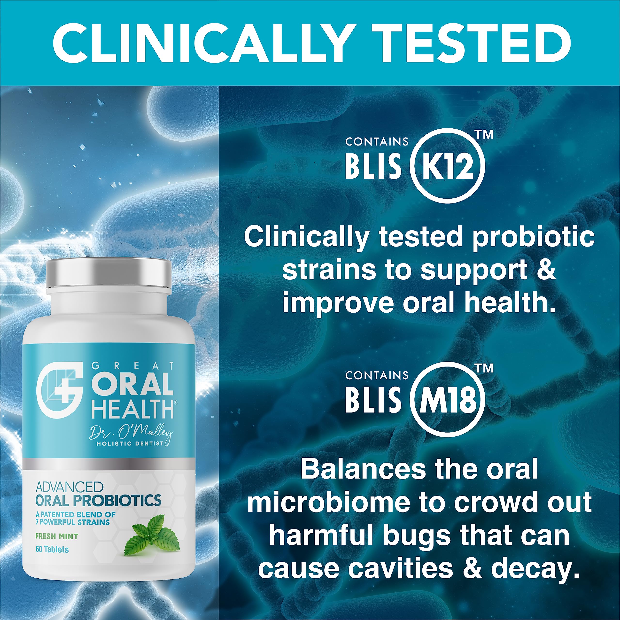 Oral Probiotics for Mouth Bad Breath Treatment for Adults: Dentist Formulated Advanced Great Oral Health buy supplements canada