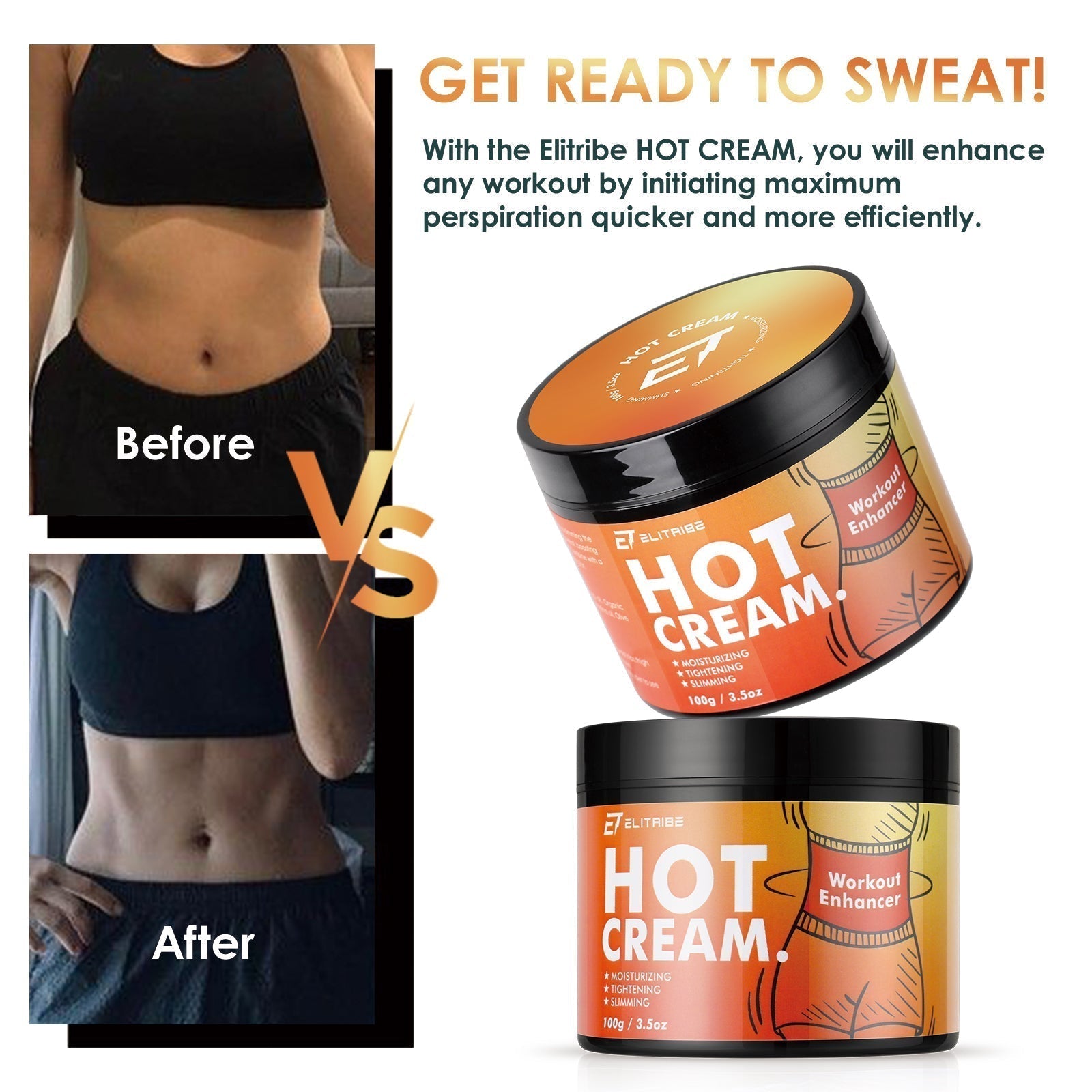 Elitribe Hot Cream Sweat Workout Enhancer Gel - Fat Burning, Cellulite & Firming Body Elitribe buy supplements canada