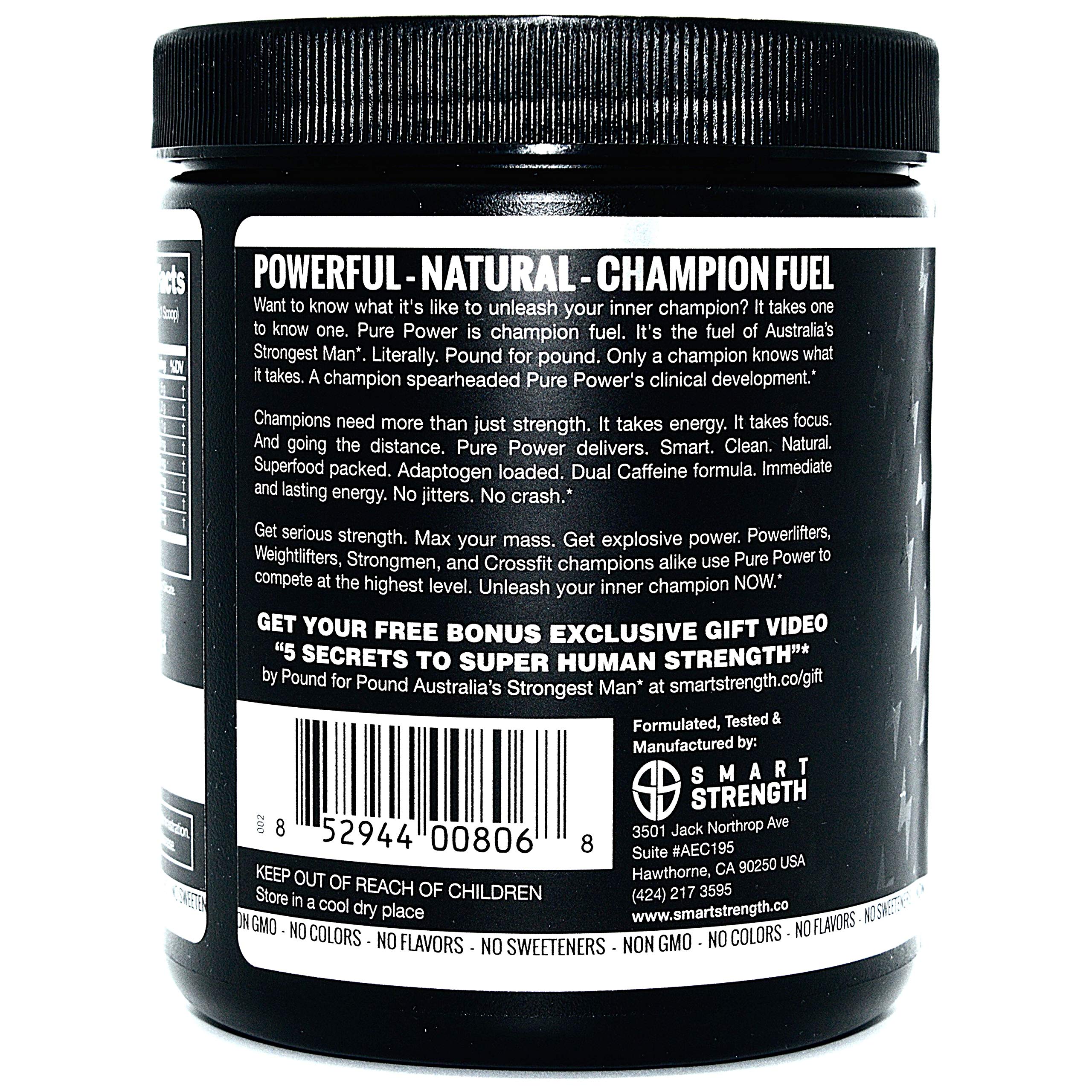 Pre Workout, Best All Natural PreWorkout Supplement. Pure Power, Healthy Pump, Clean SMART STRENGTH buy supplements canada