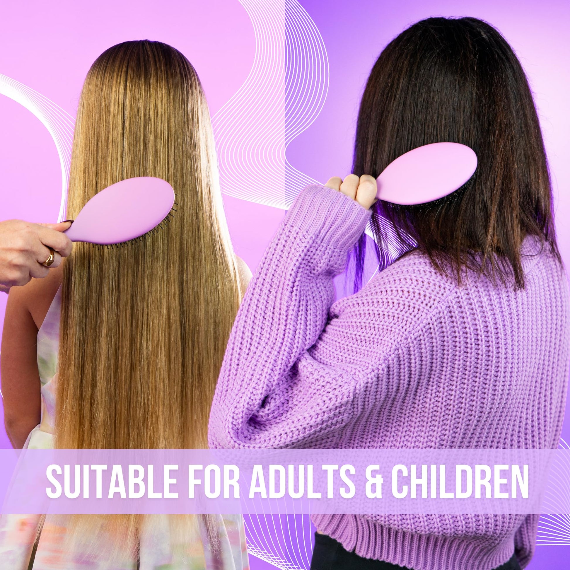 SimplyHair Ultimate Hair Extension Brush & Detangler Anti-Static, Dual Bristle Design, Soft Boar Bristle, Great for All Hair Types & Extensions - Pink & Purple Ombre Brush Ideal for Adults & Kids Simply Hair buy supplements canada