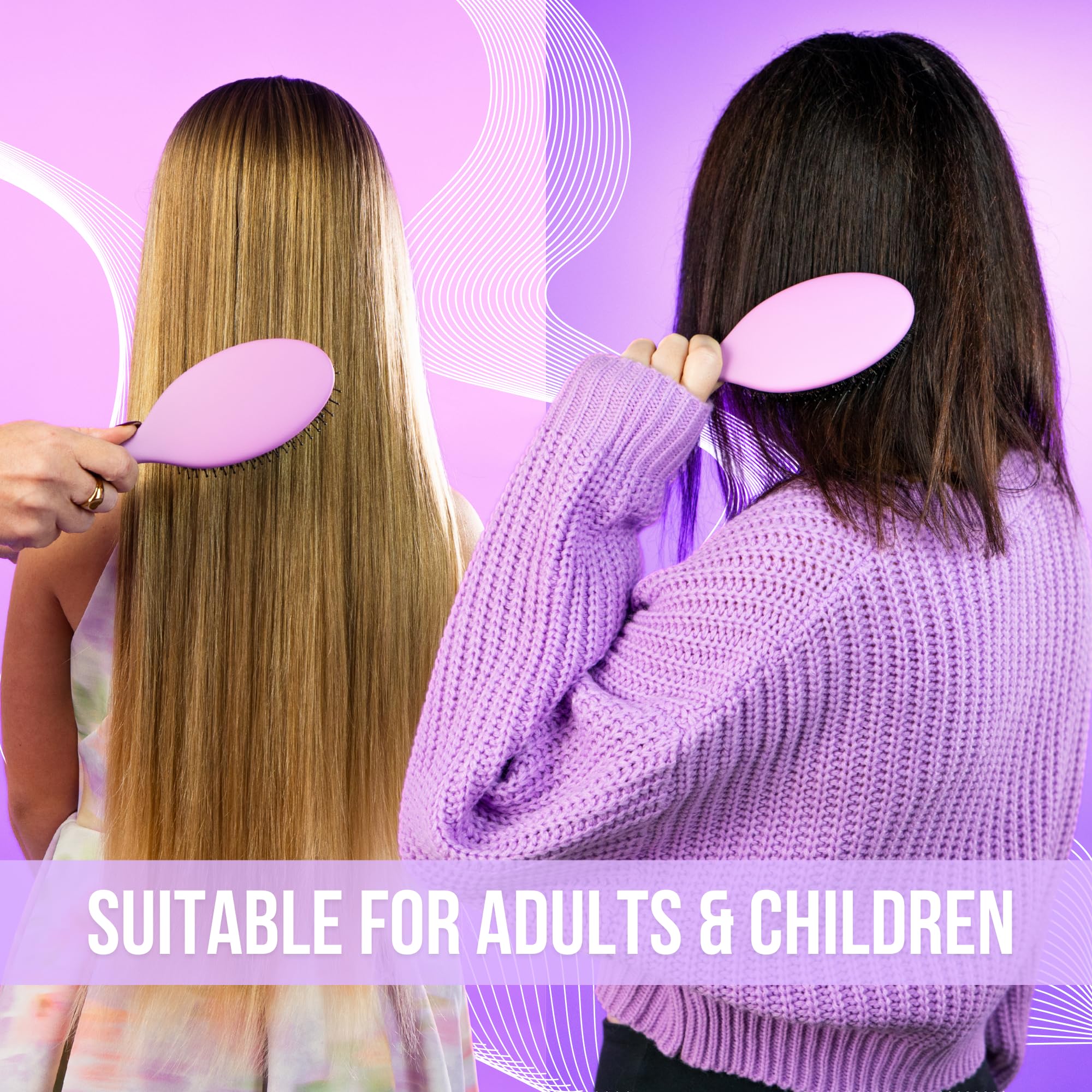 SimplyHair Ultimate Hair Extension Brush & Detangler Anti-Static, Dual Bristle Design, Soft Boar Bristle, Great for All Hair Types & Extensions - Pink & Purple Ombre Brush Ideal for Adults & Kids Simply Hair buy supplements canada