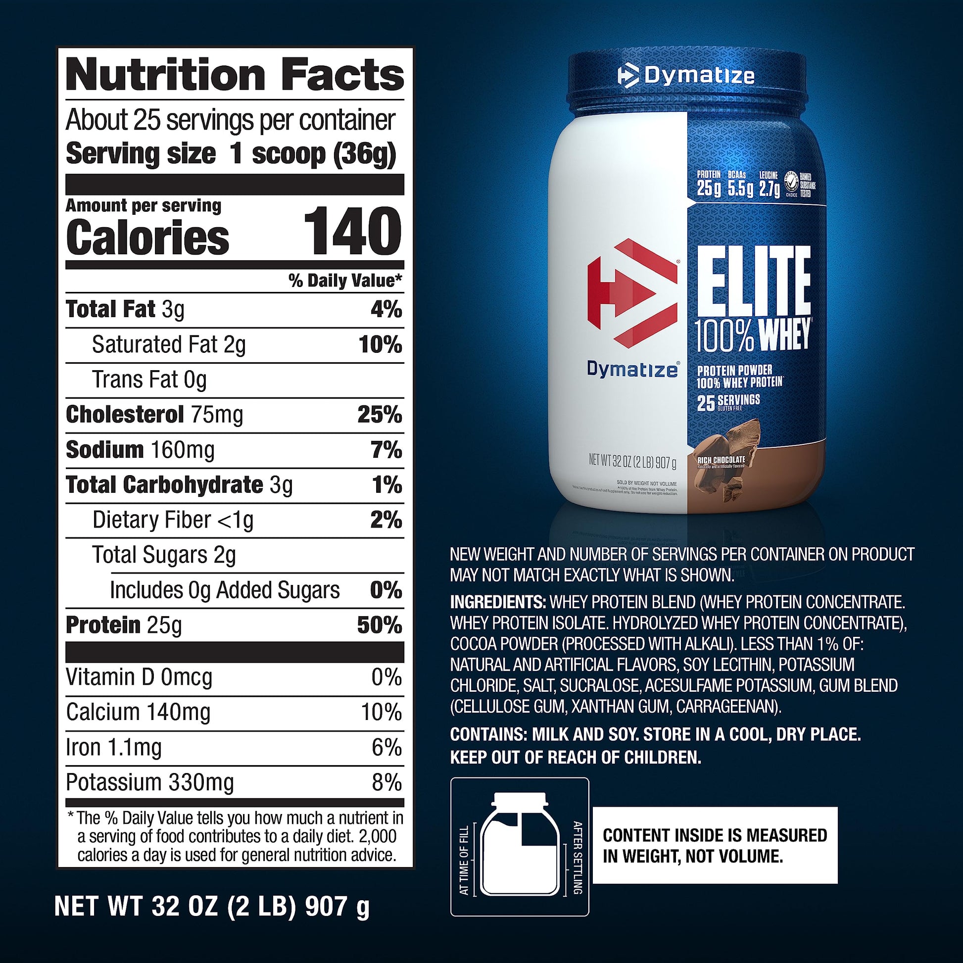 Dymatize Elite 100% Whey Protein Powder, 25g Protein, 5.5g BCAAs & 2.7g L-Leucine Dymatize buy supplements canada