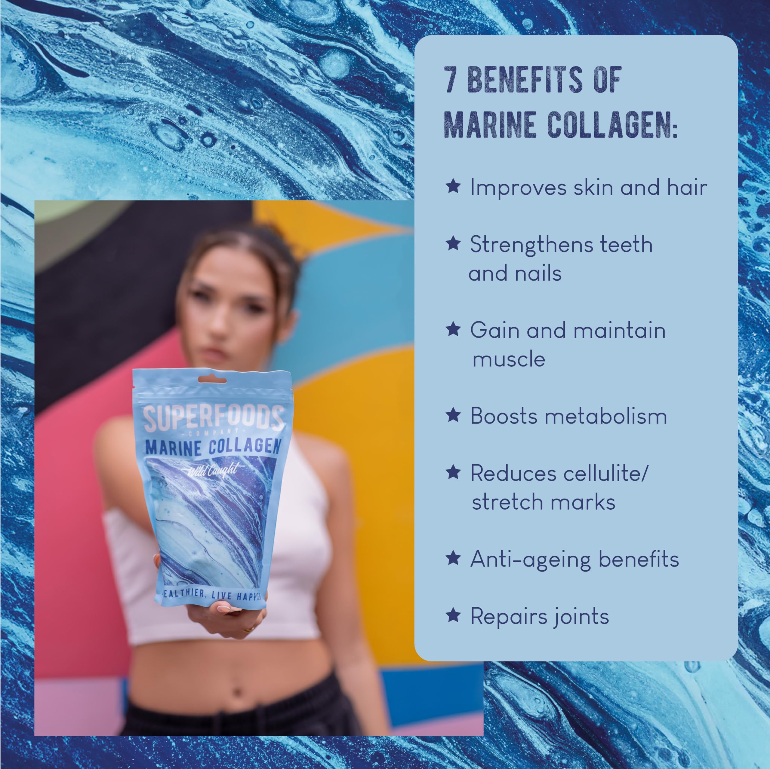 Superfoods Company - Hydrolysed Marine Collagen, Boosts Hair and Skin Health, Unflavoured Superfoods Company buy supplements canada