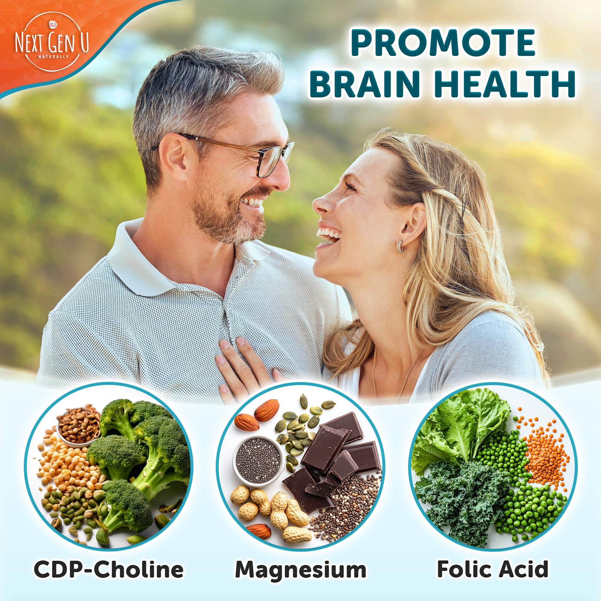 Brain Supplement - 120 Vegan Capsules - Dietary Nootropic May Help Memory, Cognitive Function & Focus - Formulation with Amino Acids, Polyphenols & B Vitamins - for Women, Men & Seniors - by NextGenU NGU Next Gen U buy supplements canada
