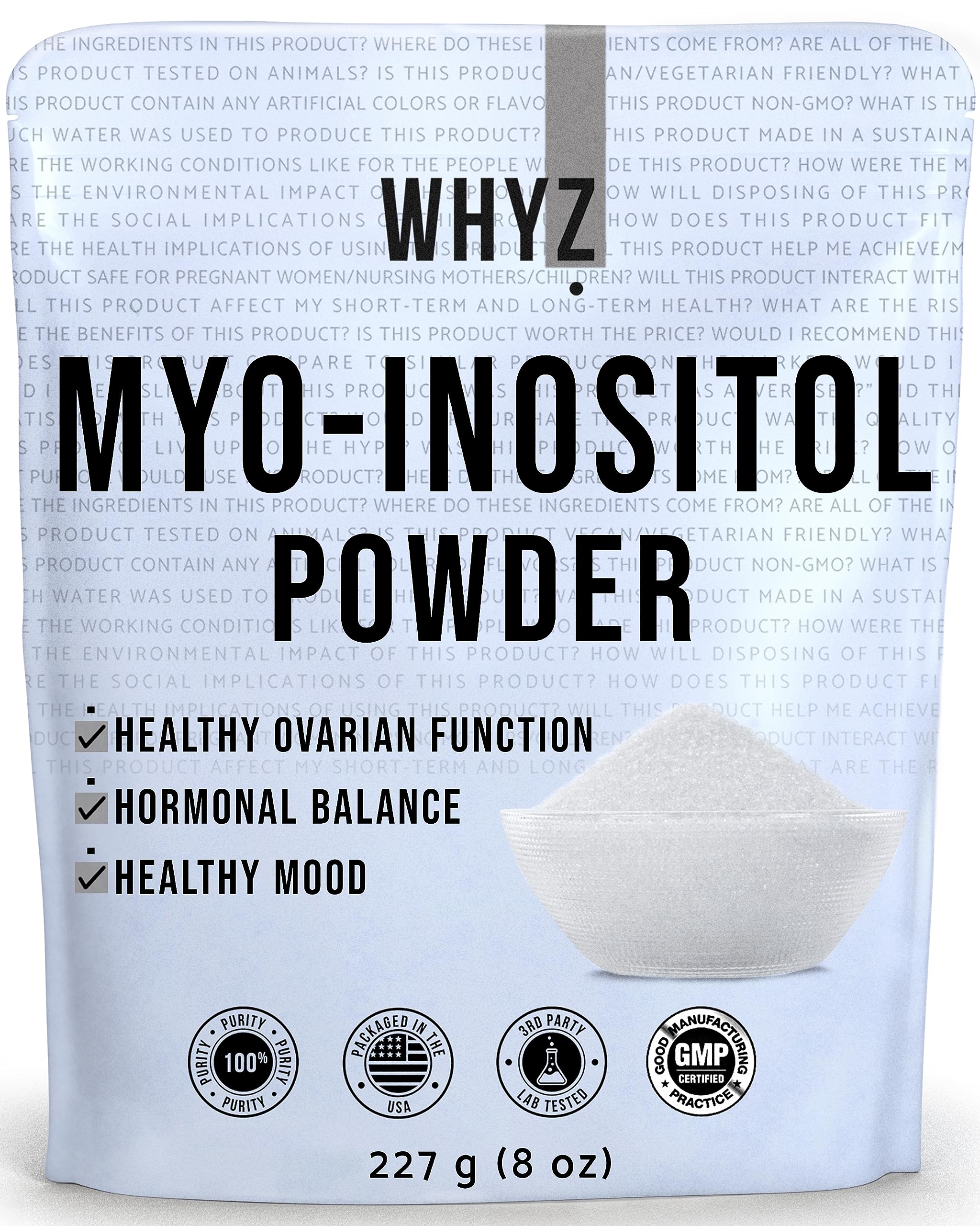 Myo-Inositol Powder 8oz, Natural Myo Inositol Supplement for Ovarian Support WHYZ buy supplements canada
