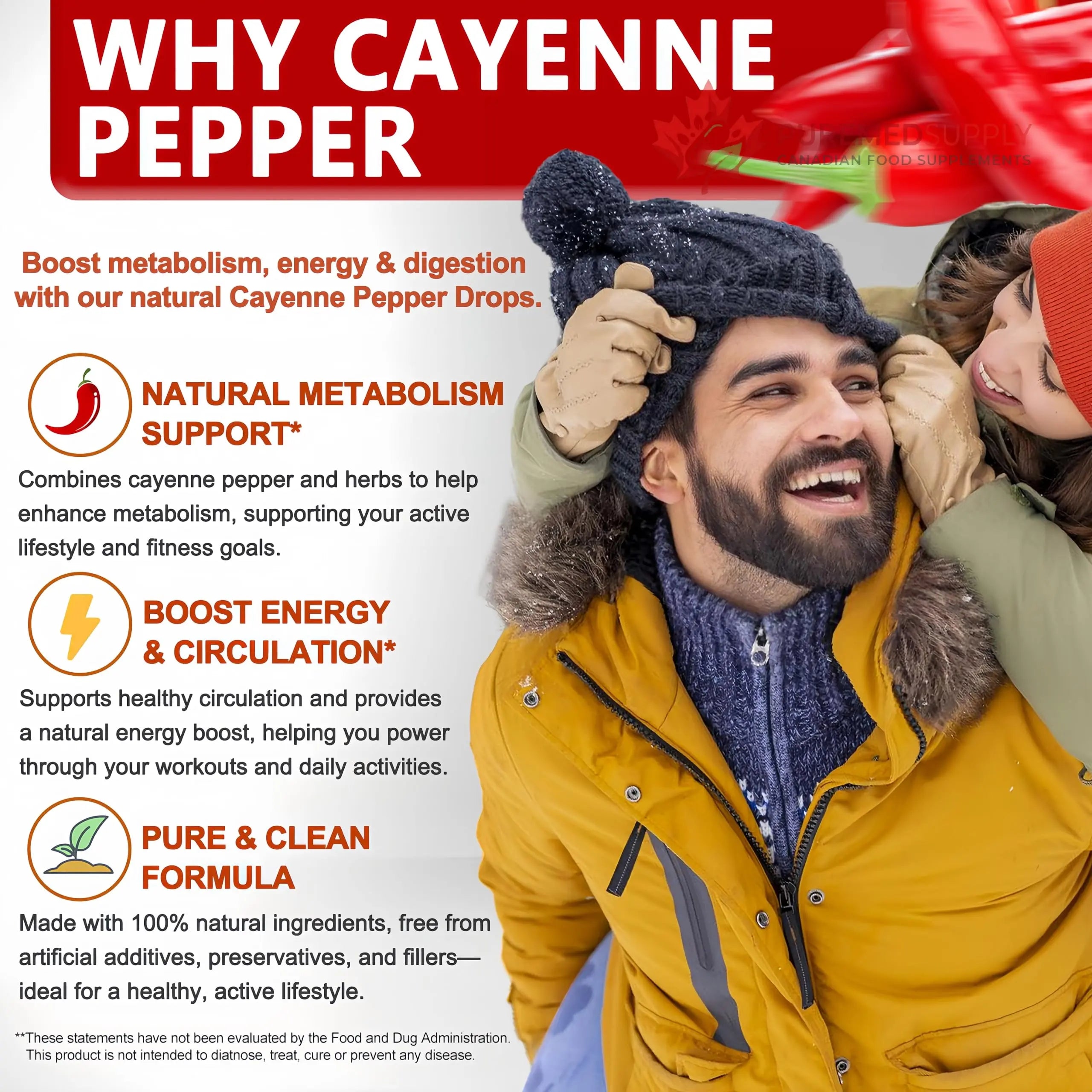 Cayenne Pepper Drops, High Absorption 6-in-1 Liquid Cayenne Pepper Supplement w/Ceylon Cinnamon, Green Tea Extract, Turmeric, Organic Liquid Drops Than Cayenne Capsules Powder Vita letuo buy supplements canada