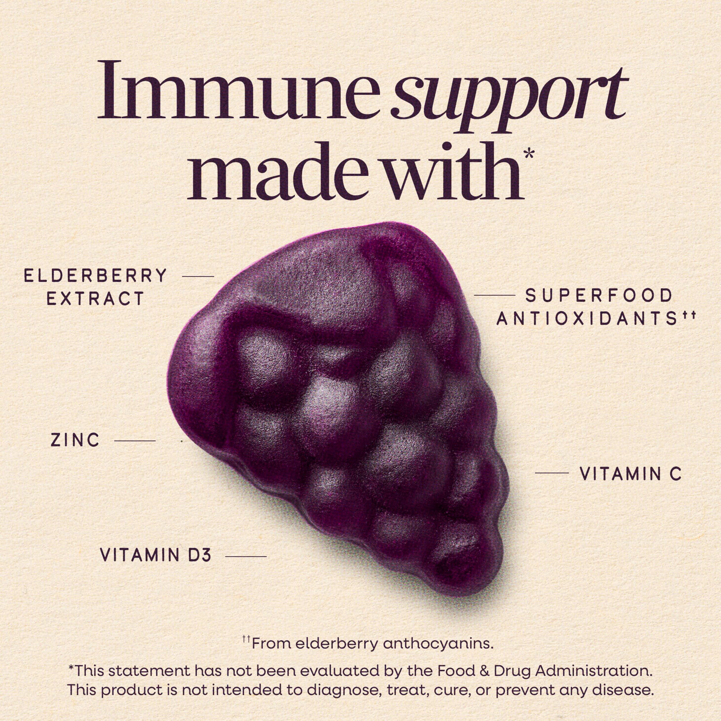 Nature’s Way Sambucus Elderberry Gummies, Immune Support Gummy for Adults & Kids Ages 4+ with Black Elderberry Extract, Vitamin C Nature's Way buy supplements canada