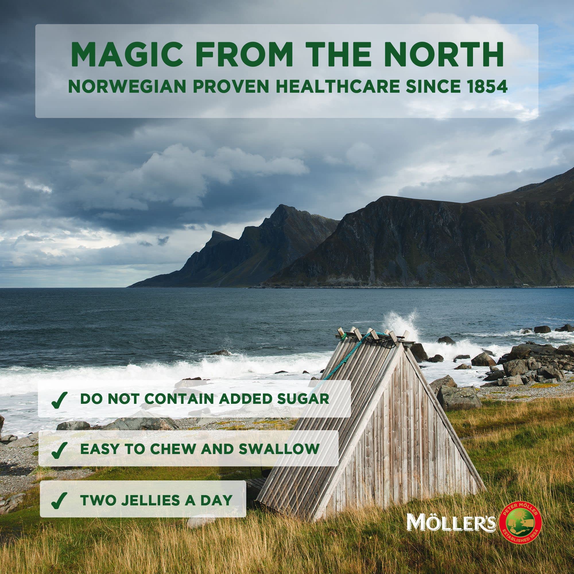 MÖLLER'S Omega 3 Capsules, Natural Fish Oil Omega3 for Kids with DHA and EPA, No Gluten, Lactose or Added Sugar & Easy to Chew, Strawberry Flavor, 36 Capsules MÖLLER'S buy supplements canada