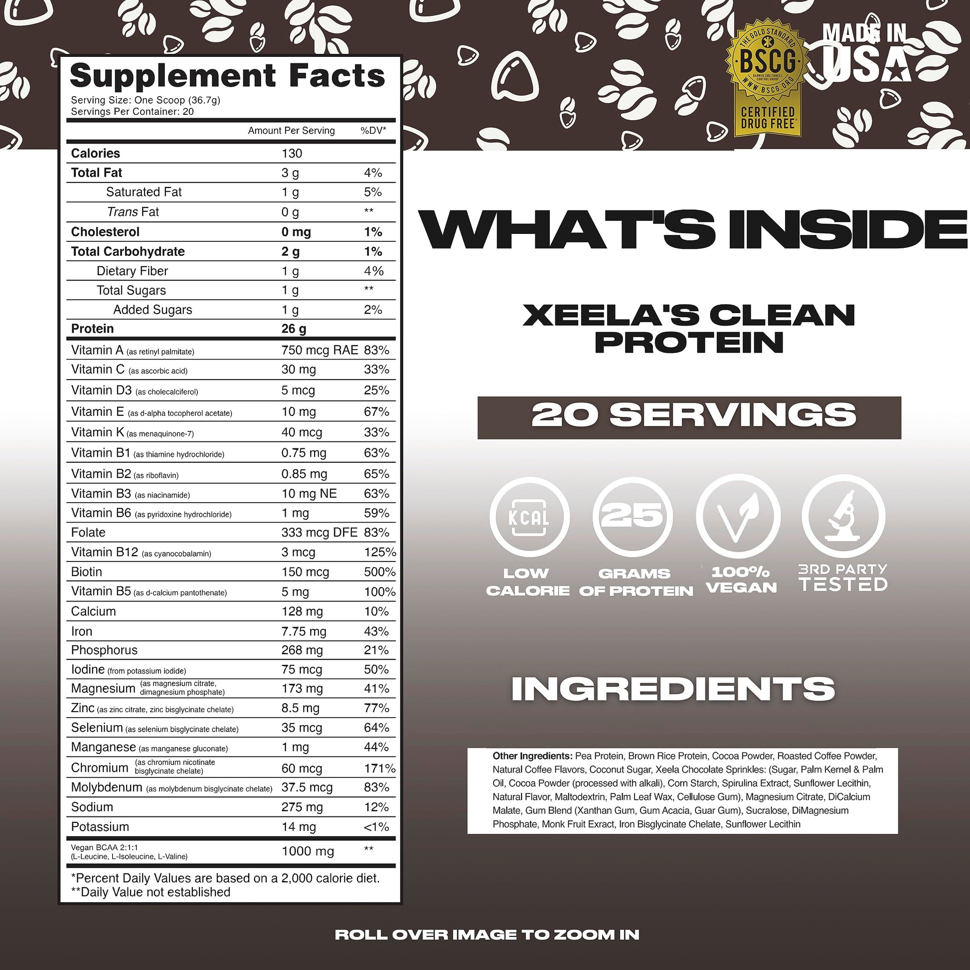 XEELA Plant Based Vegan Protein Powder - Independently Tested - 25g High Protein XEELA buy supplements canada