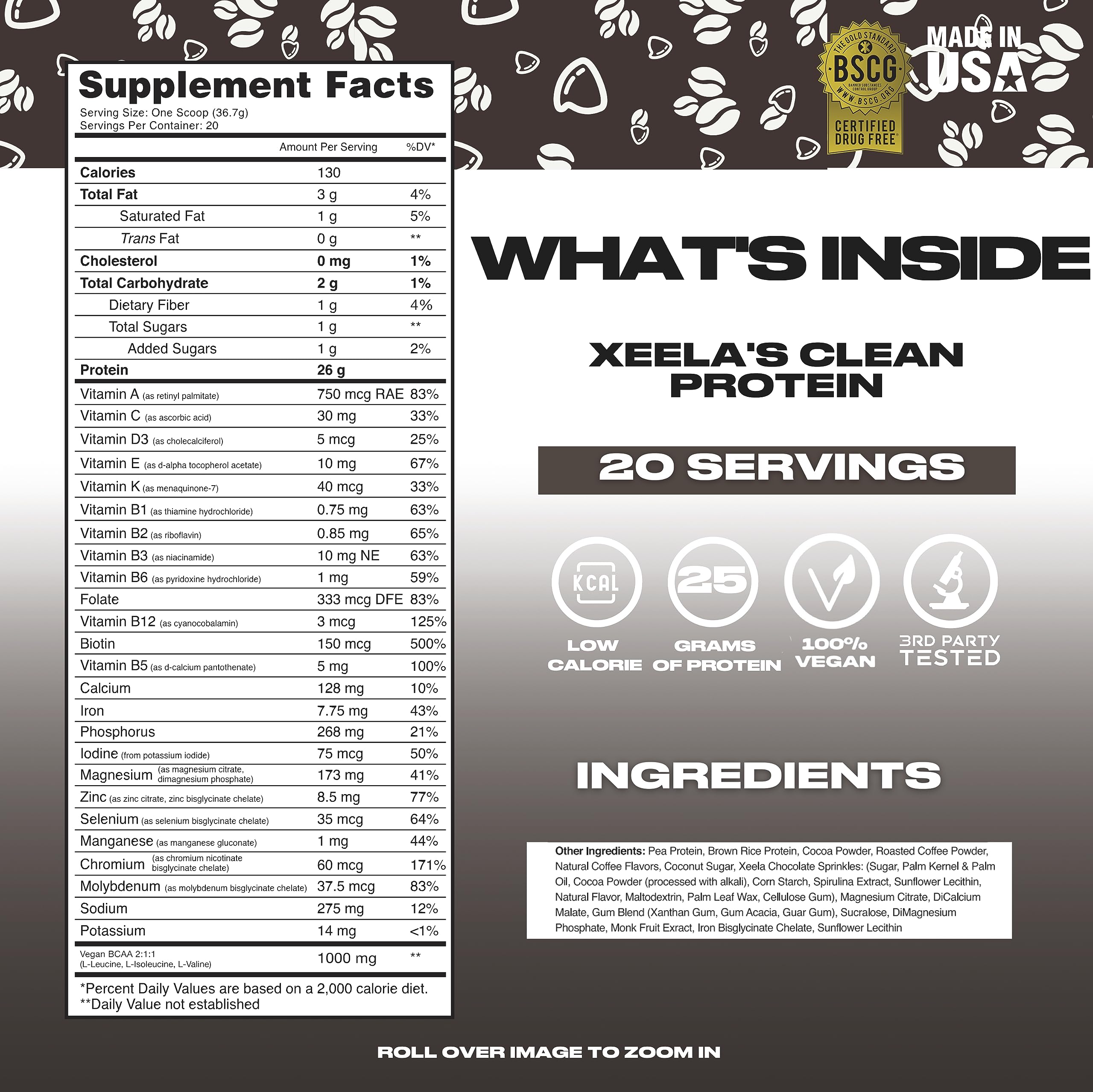 XEELA Plant Based Vegan Protein Powder - Independently Tested - 25g High Protein XEELA buy supplements canada