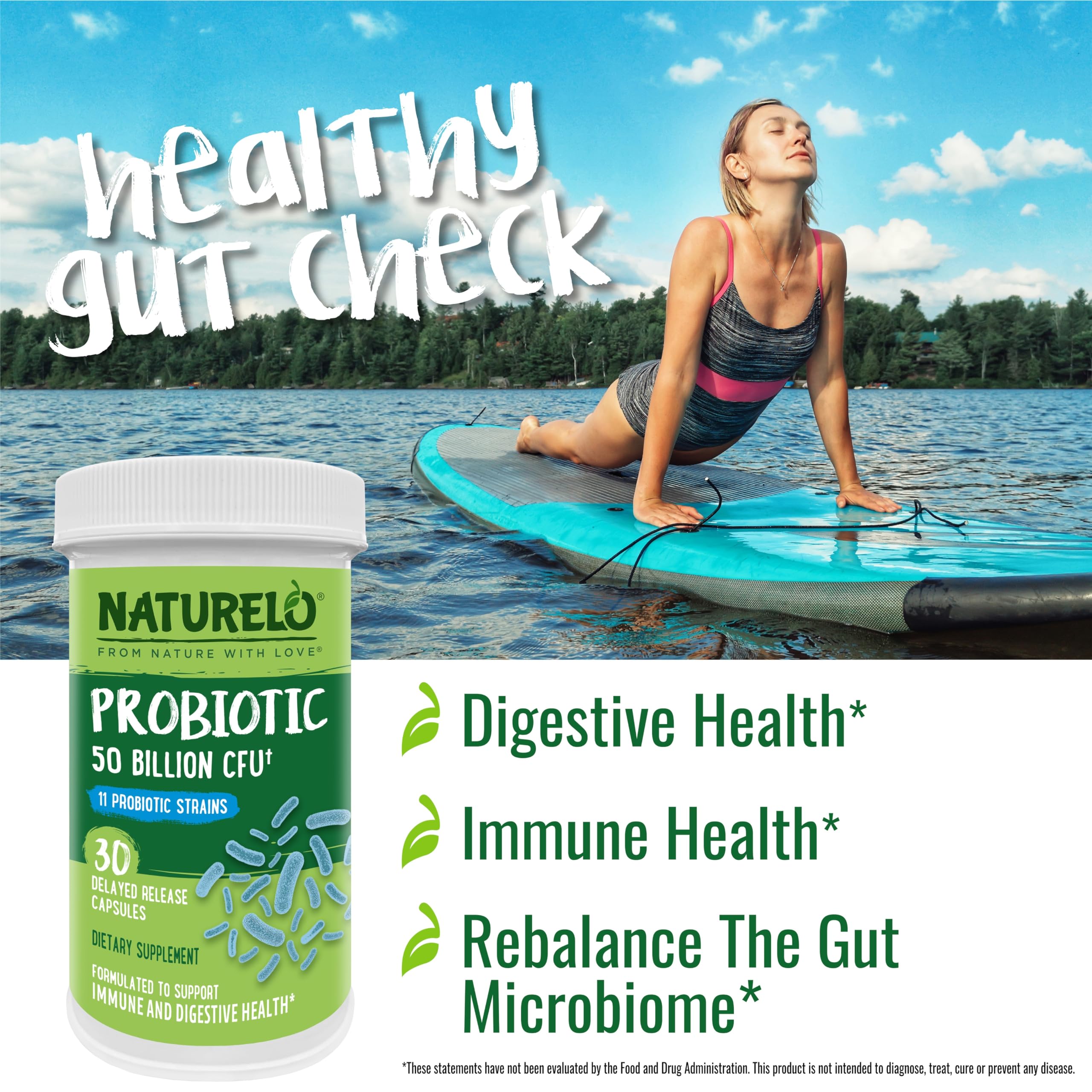 NATURELO Probiotic Supplement - 50 Billion CFU - 11 Strains - One Daily - Helps Support NATURELO buy supplements canada