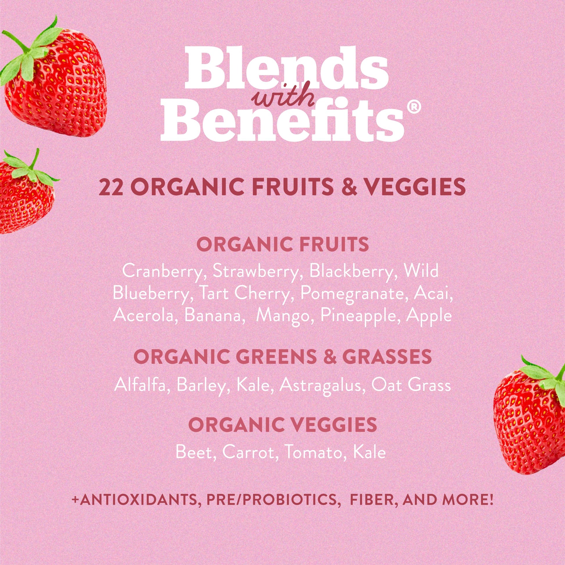 360 Nutrition Blends with Benefits Reds & Superfoods for Natural Antioxidants and Polyphenols, with Fruits & Veggies, Probiotics Digestion, Daily Energy - Berries & Cream - 30 Servings 360 Nutrition buy supplements canada
