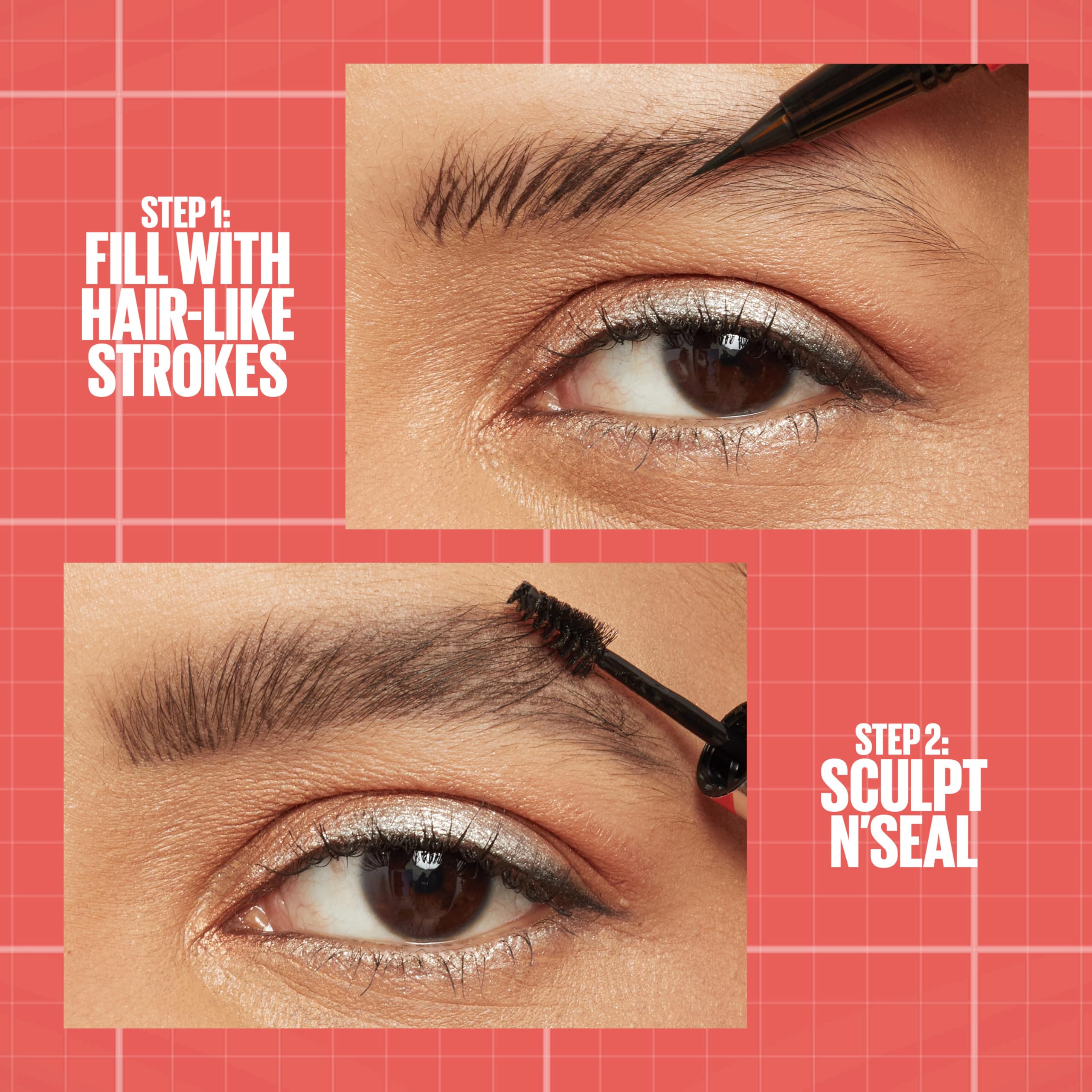 Maybelline Build-A-Brow 2-in-1 Brow Pen and Sealing Eyebrow Gel, Eyebrow Makeup for Real-Looking, Fuller Brows, Black Brown, 1 Count MAYBELLINE buy supplements canada