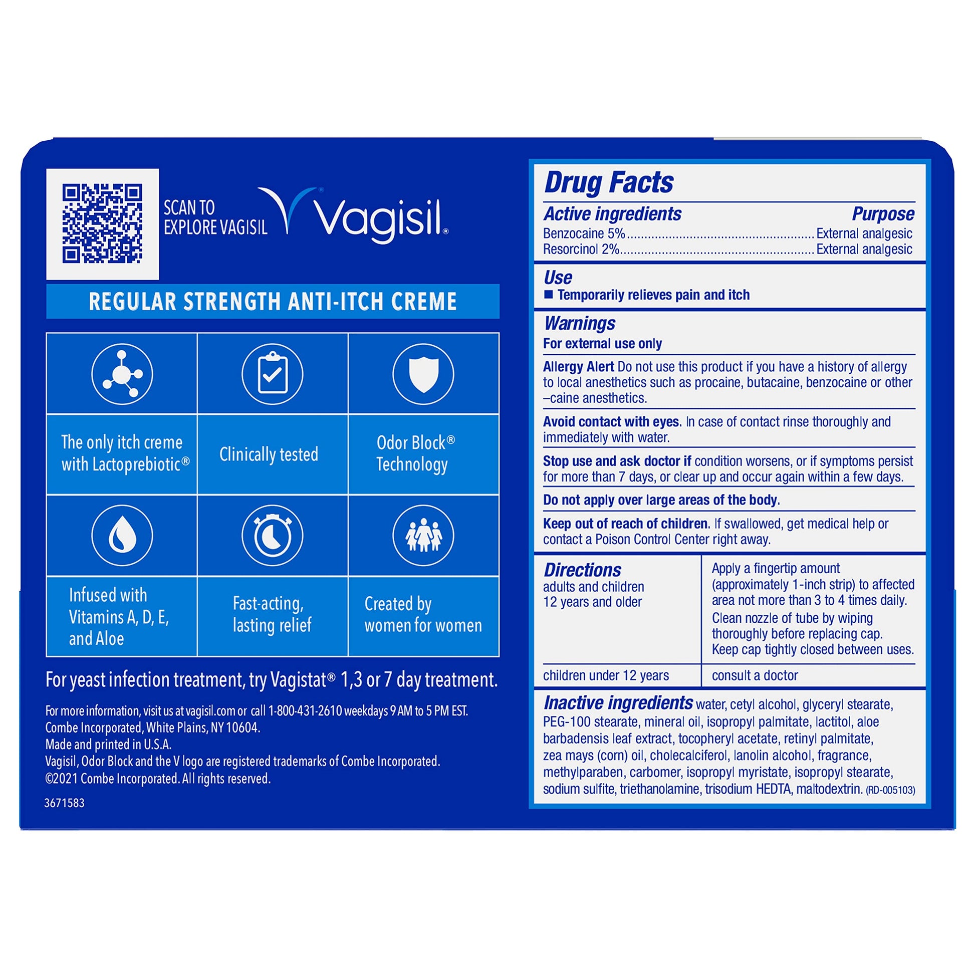 Vagisil Regular Strength Anti-Itch Feminine Cream for Women, Gynecologist Tested Vagisil buy supplements canada