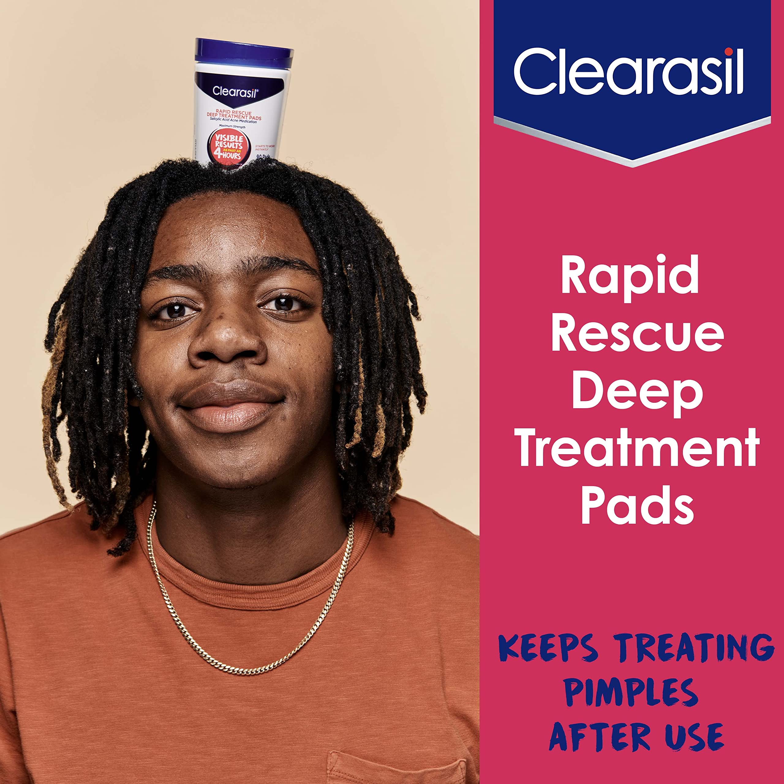 Clearasil Rapid Rescue Deep Treatment Acne Face Pads, Maximum Strenght with 2% Salicylic Acid Acne Clearasil buy supplements canada