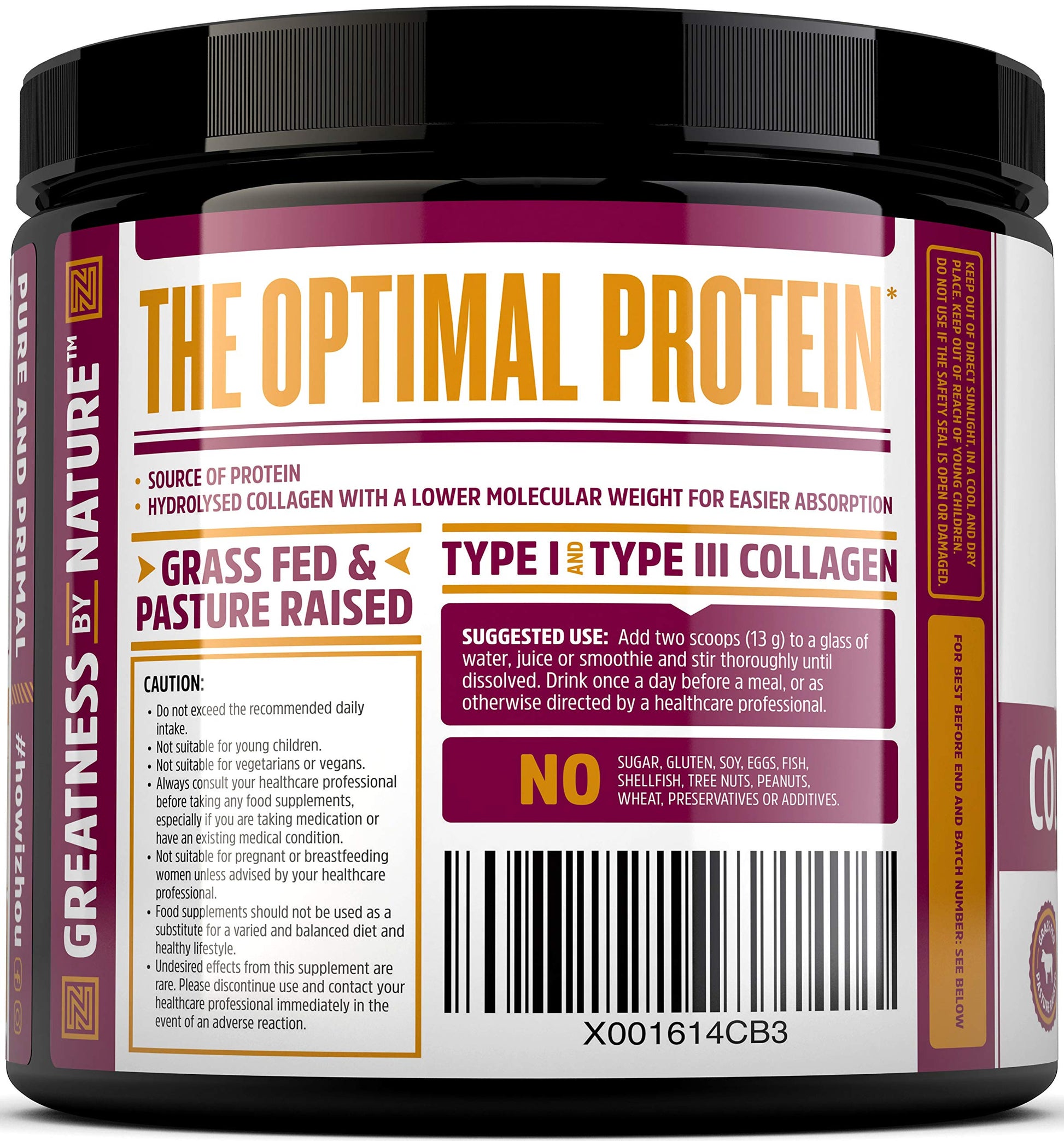 Collagen Powder 500g - Hydrolysed Collagen Peptides Powder - High Protein Bovine Collagen Supplement Nu U Nutrition buy supplements canada