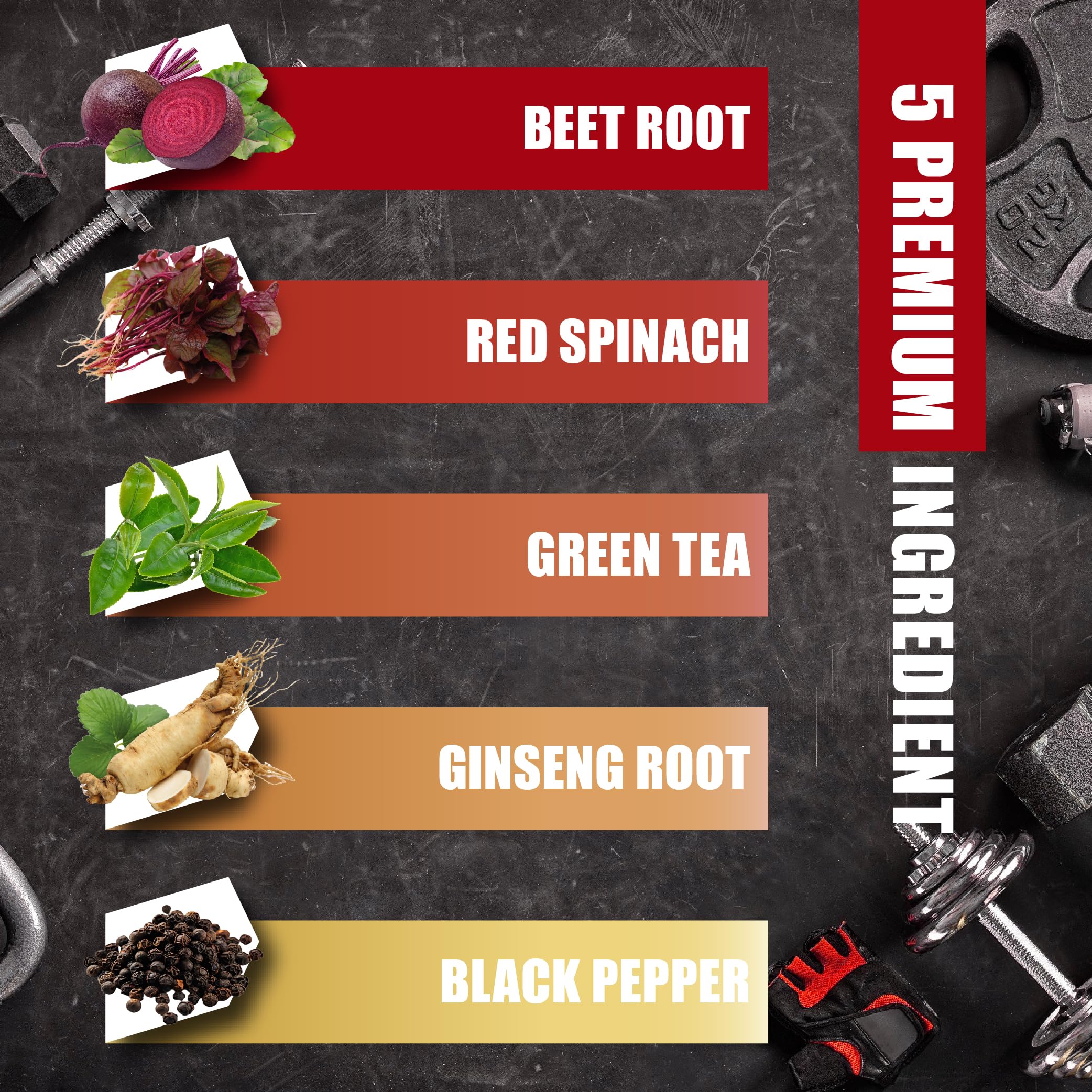 Beet Root, Green Tea, Red Spinach, Ginseng, Black Pepper - 150 Capsules - Supports Digestive, Immune System, Energy Levels - 5 Month Supply BMVINVOL buy supplements canada