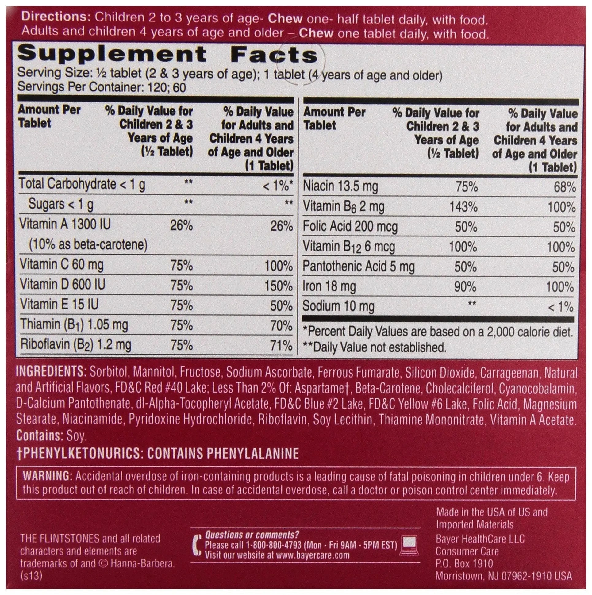 Flintstones Multi Vitamins With Iron, 60 ct Flintstones Vitamins buy supplements canada