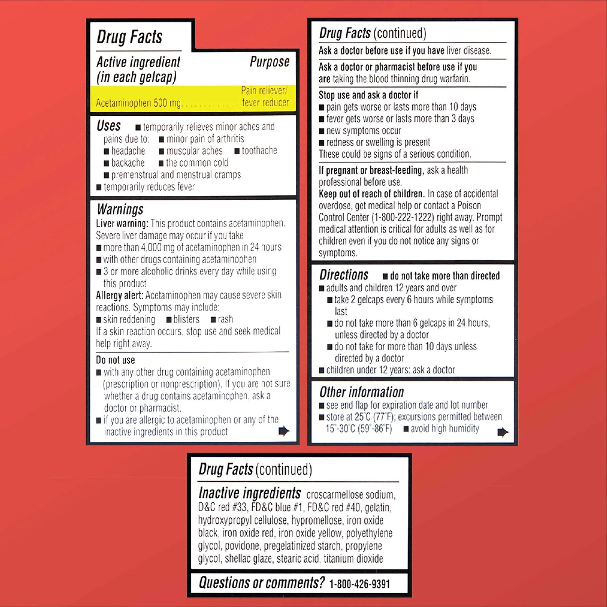 Quality Choice, Extra Strength, Non Aspirin Pain Relief, Acetaminophen 500 MG, Pain Reliever & Fever Reducer, Rapid Release Gelcaps, 50 Count Package Quality Choice buy supplements canada