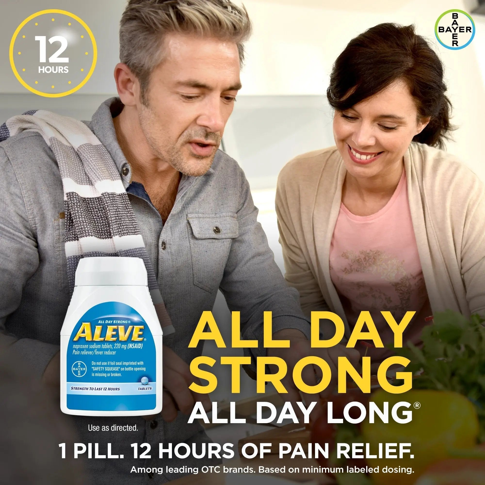 Aleve Tablets with Naproxen Sodium, 220mg (NSAID) Pain Reliever/Fever Reducer, 24 Count, Blue Aleve buy supplements canada