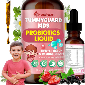 NutraPeaks Kids Liquid Botanical Drops – Natural Blend with Prebiotics, Chamomile, Ginger & Elderberry – Sugar-Free, Alcohol-Free, Non-GMO – 2 fl oz NutraPeaks buy supplements canada