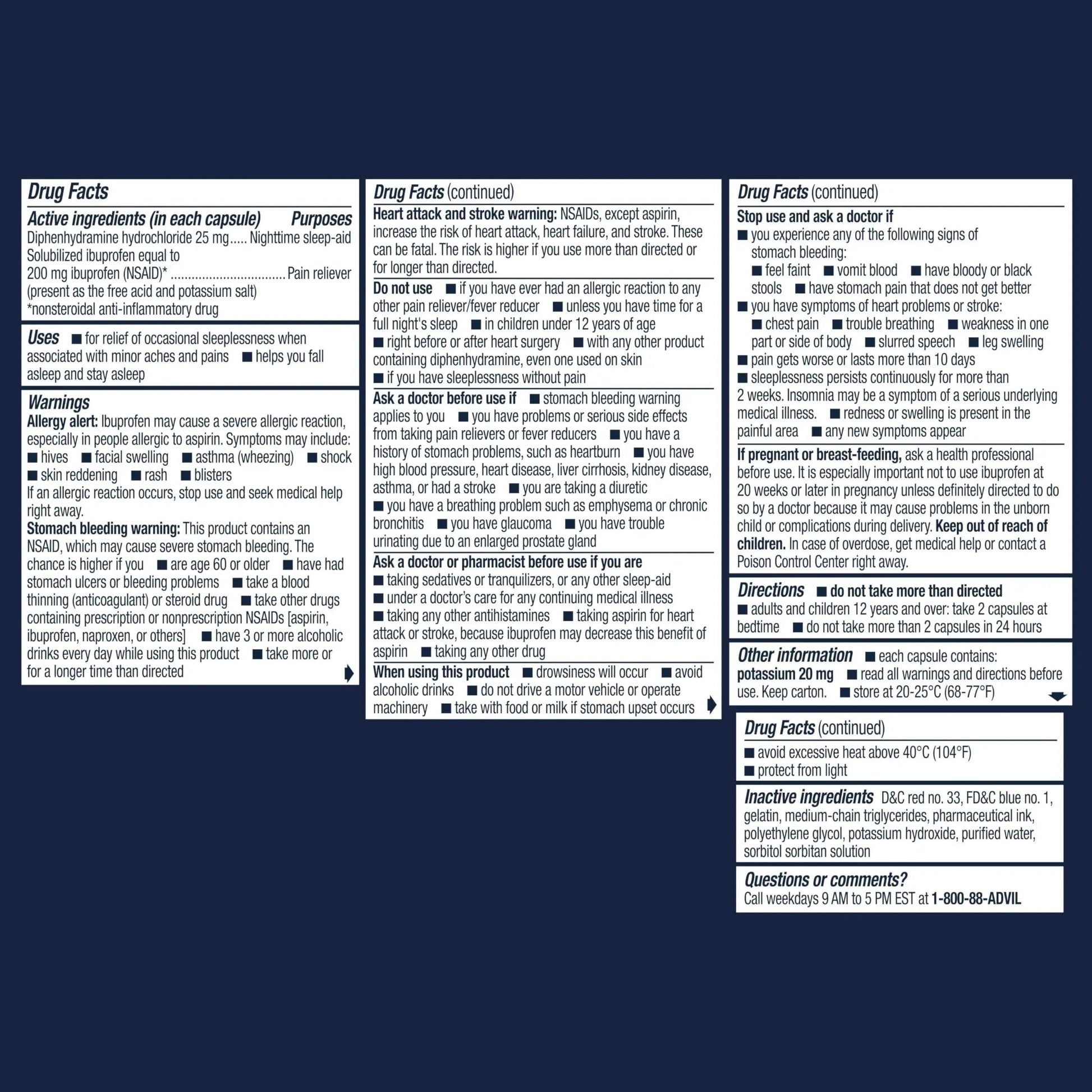 Advil PM Liqui-Gels Minis, 80 Liquid Filled Capsules Advil buy supplements canada