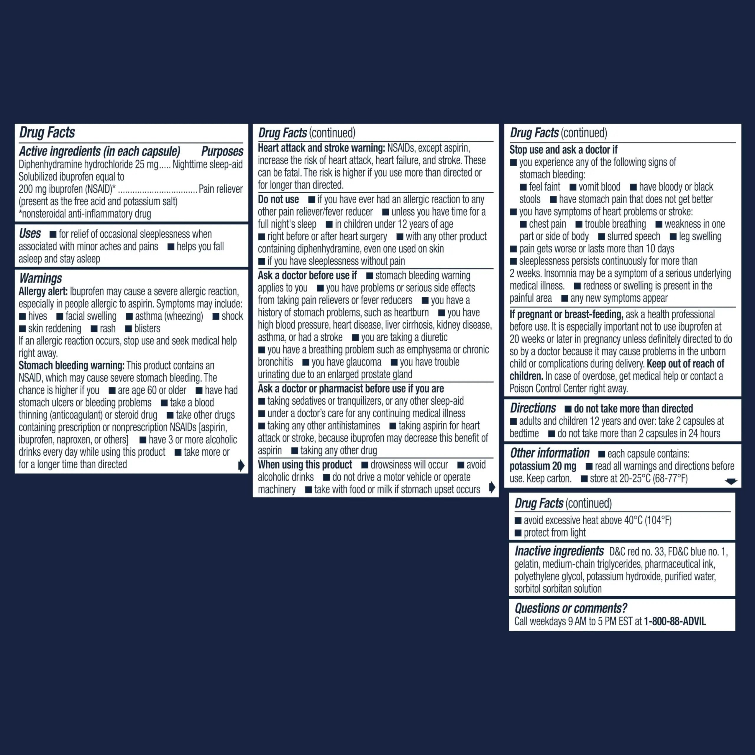 Advil PM Liqui-Gels Minis, 80 Liquid Filled Capsules Advil buy supplements canada