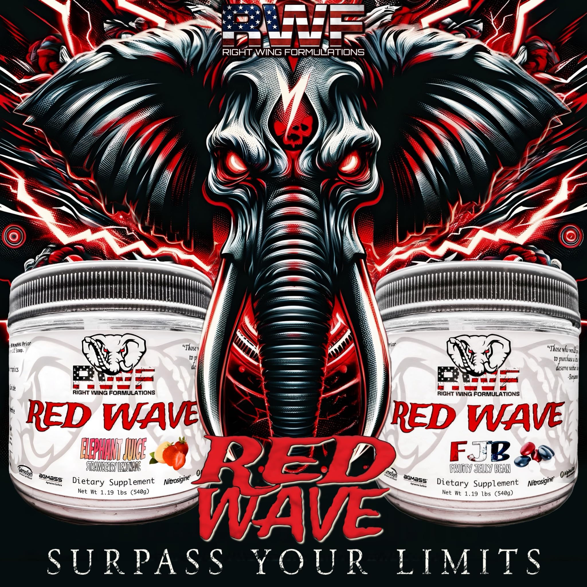 Red Wave Pre Workout Powder With Creatine, Perfect For Men And Women Right Wing Formulations buy supplements canada
