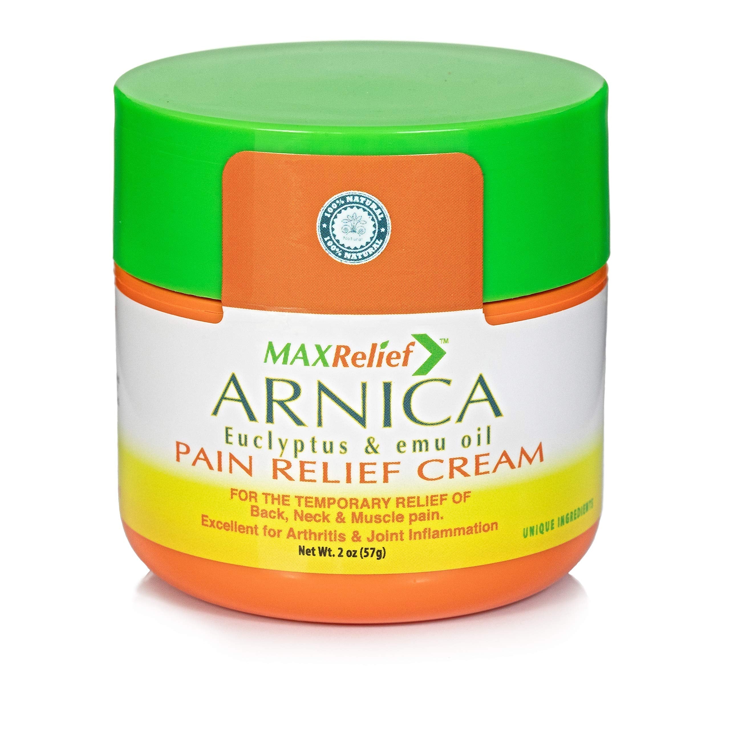 MaxRelief Arnica Montana Pain Cream - Advanced Formula for Deep Relief - Soothe Knee, Joint & Muscle Pain - Reduce Swelling, Joint Inflammation Fibromyalgia & Plantar Fasciitis Relief - Emu Oil 2oz MaxRelief buy supplements canada