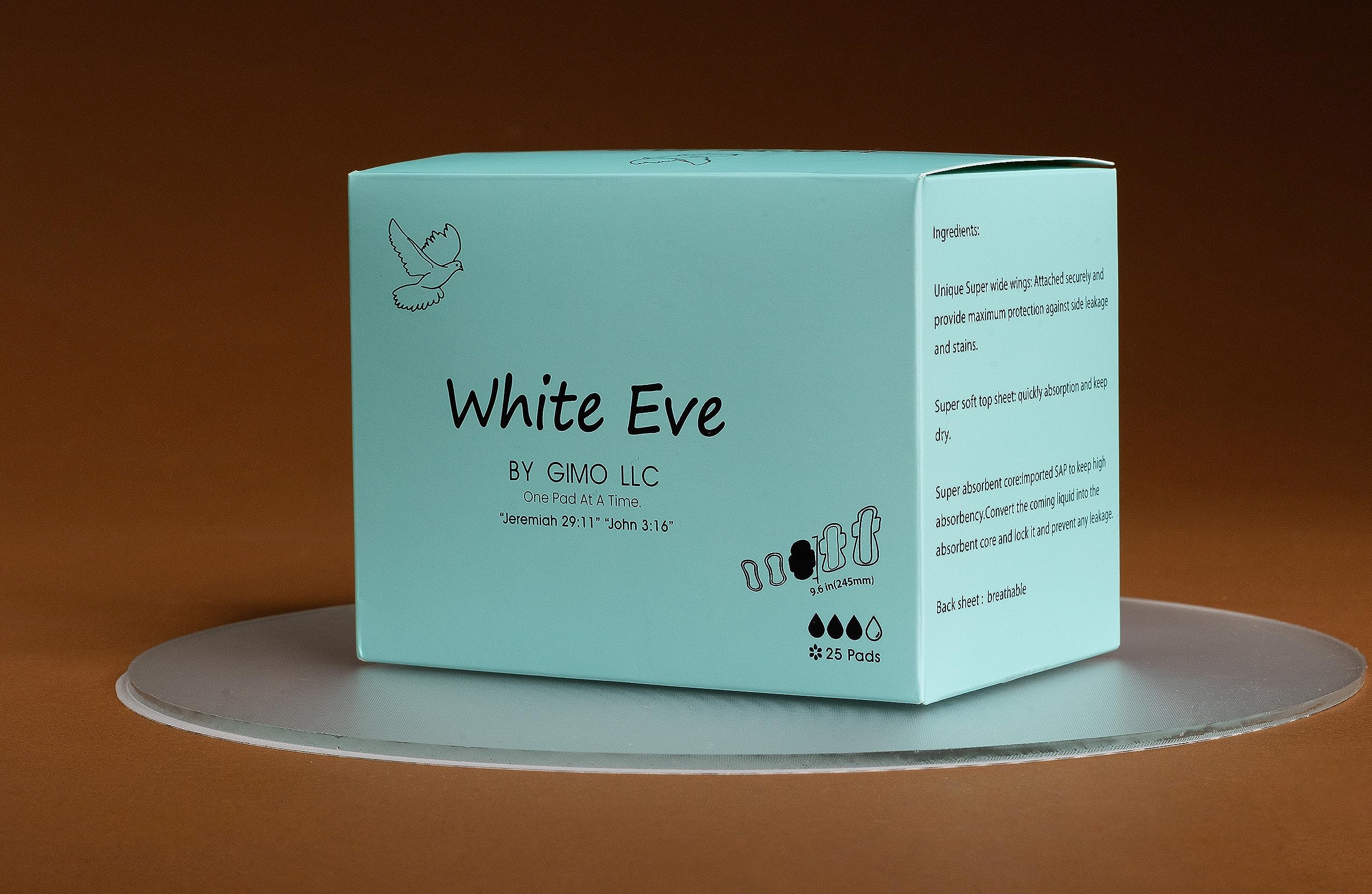 WHITE EVE Sanitary Pad Ultra Thin Sanitary Pads for Women with Fast Absorption and Leak Guard WHITE EVE buy supplements canada