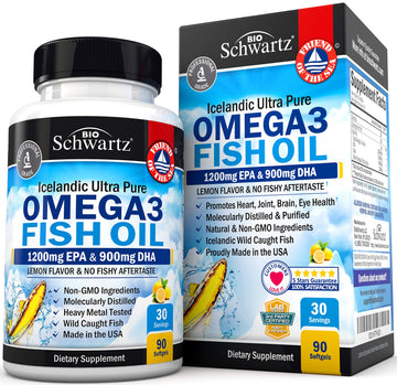 Omega 3 Fish Oil Supplement - 1200mg EPA and 900mg DHA Fatty Acid Per Serving BioSchwartz buy supplements canada