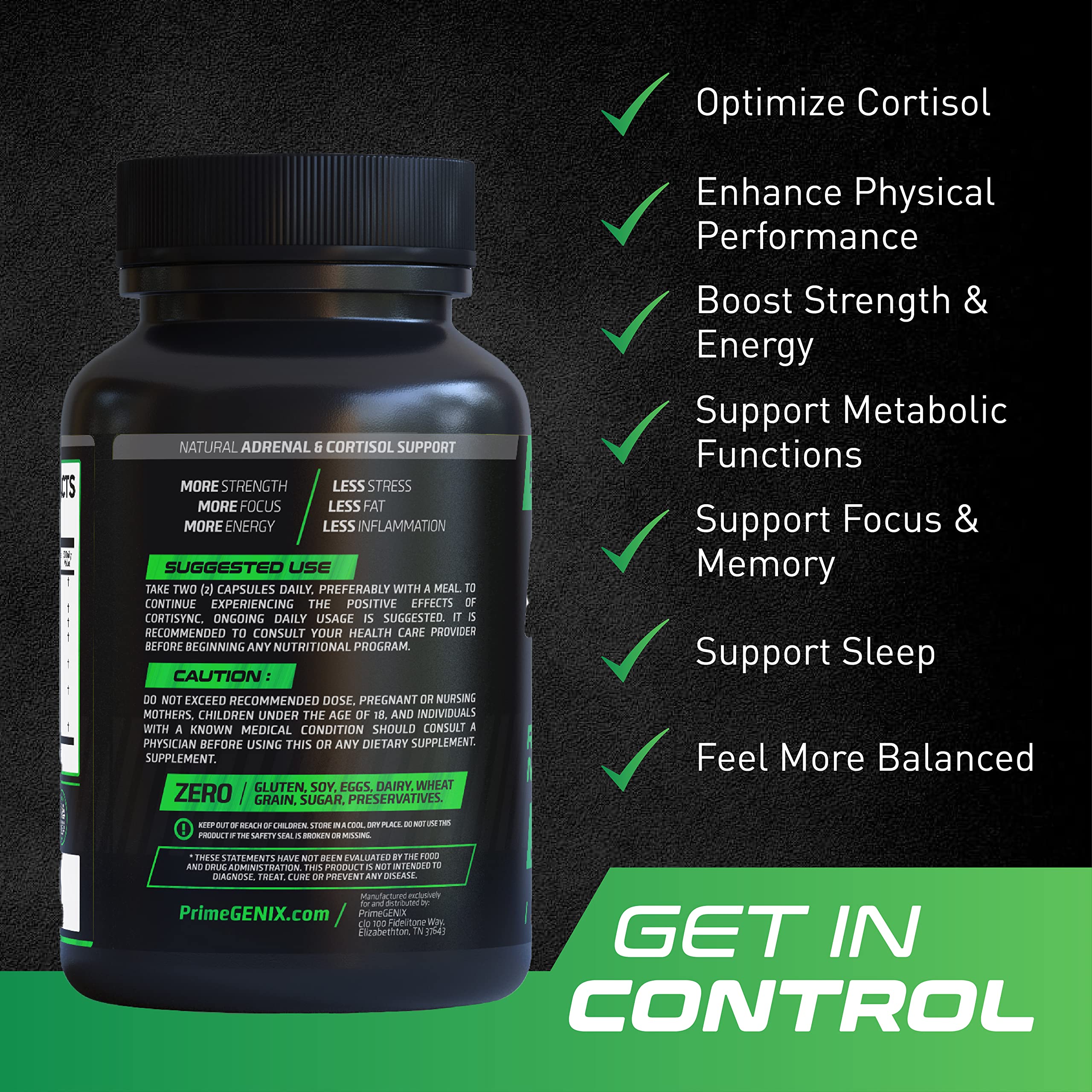 PrimeGENIX CortiSync | Reduce Cortisol | Increase Energy | Improve Focus | Organic PrimeGENIX buy supplements canada