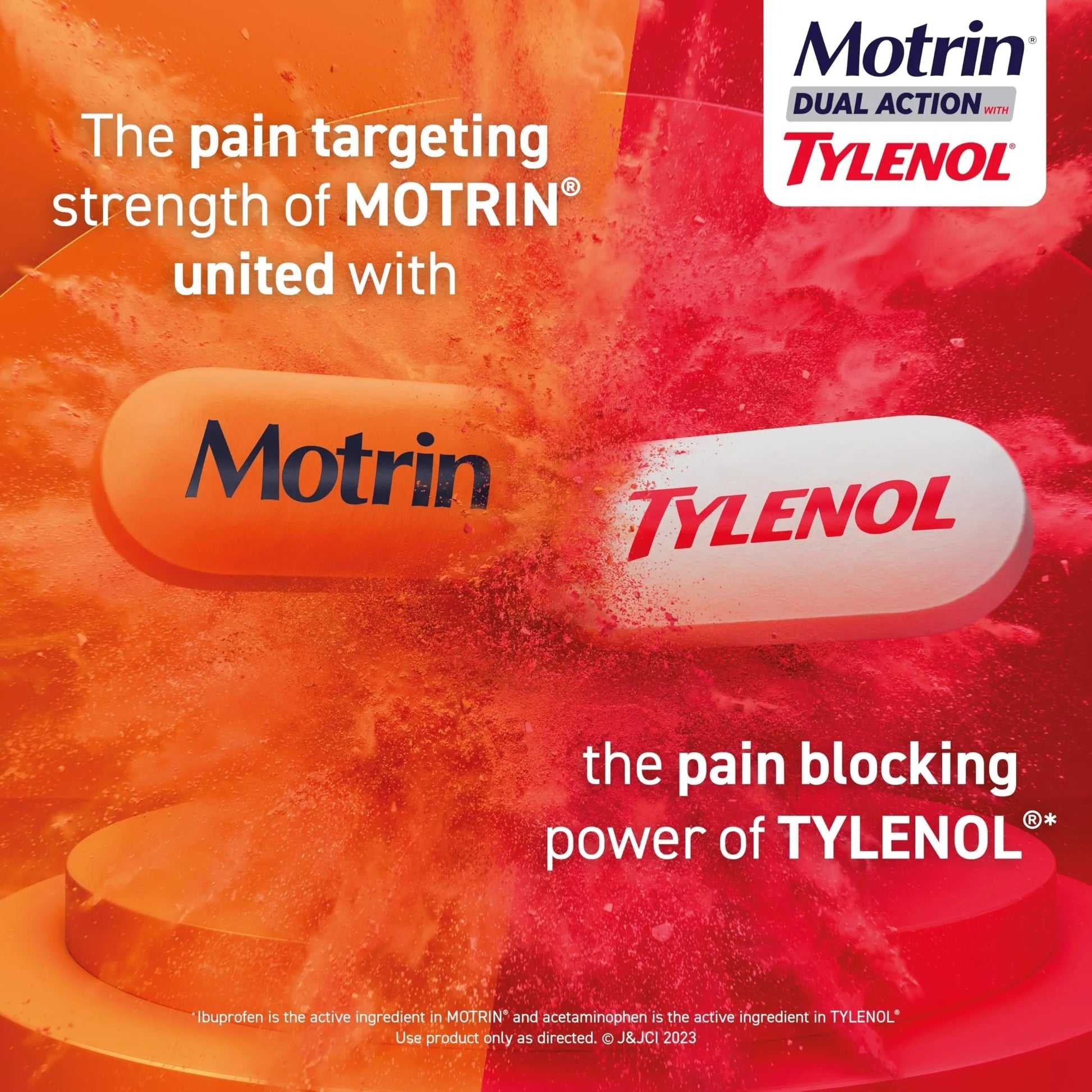 Motrin Dual Action with Tylenol, Ibuprofen & Acetaminophen Fast-Acting Dual Action Pain Reliever for Minor Aches & Pains, Ibuprofen (NSAID) 125 mg & Acetaminophen 250 mg, 120 ct Motrin buy supplements canada