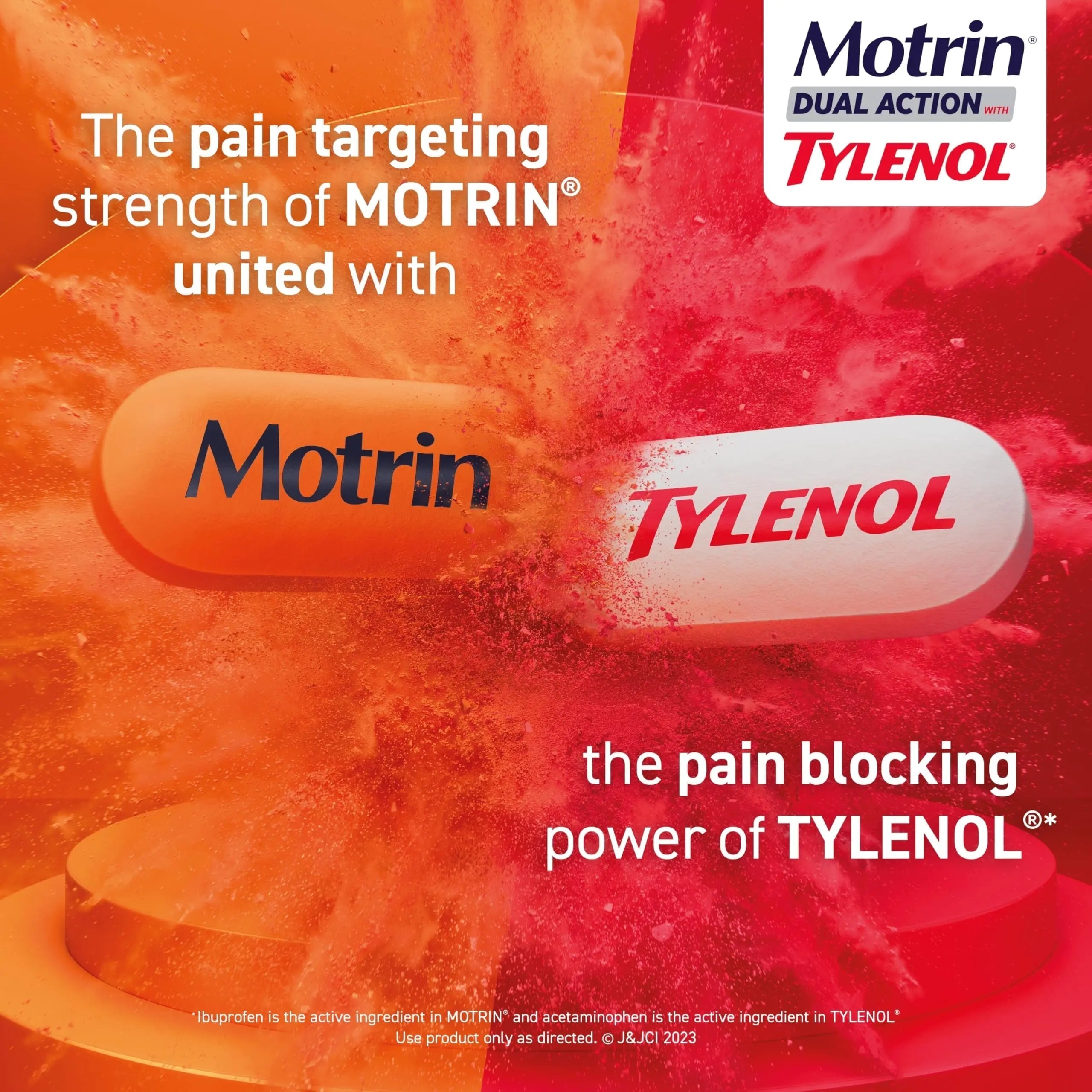 Motrin Dual Action with Tylenol, Ibuprofen & Acetaminophen Fast-Acting Dual Action Pain Reliever for Minor Aches & Pains, Ibuprofen (NSAID) 125 mg & Acetaminophen 250 mg, 120 ct Motrin buy supplements canada