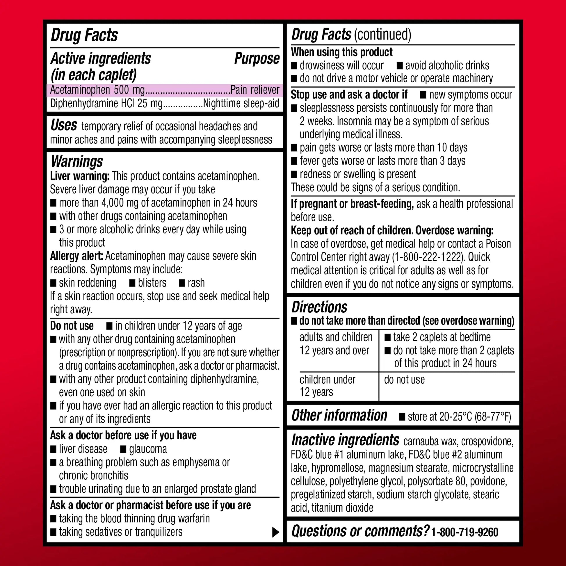 Amazon Basic Care Acetaminophen PM, Pain Reliever Plus Nighttime Sleep Aid, Blue, 100 Count Amazon Basic Care buy supplements canada