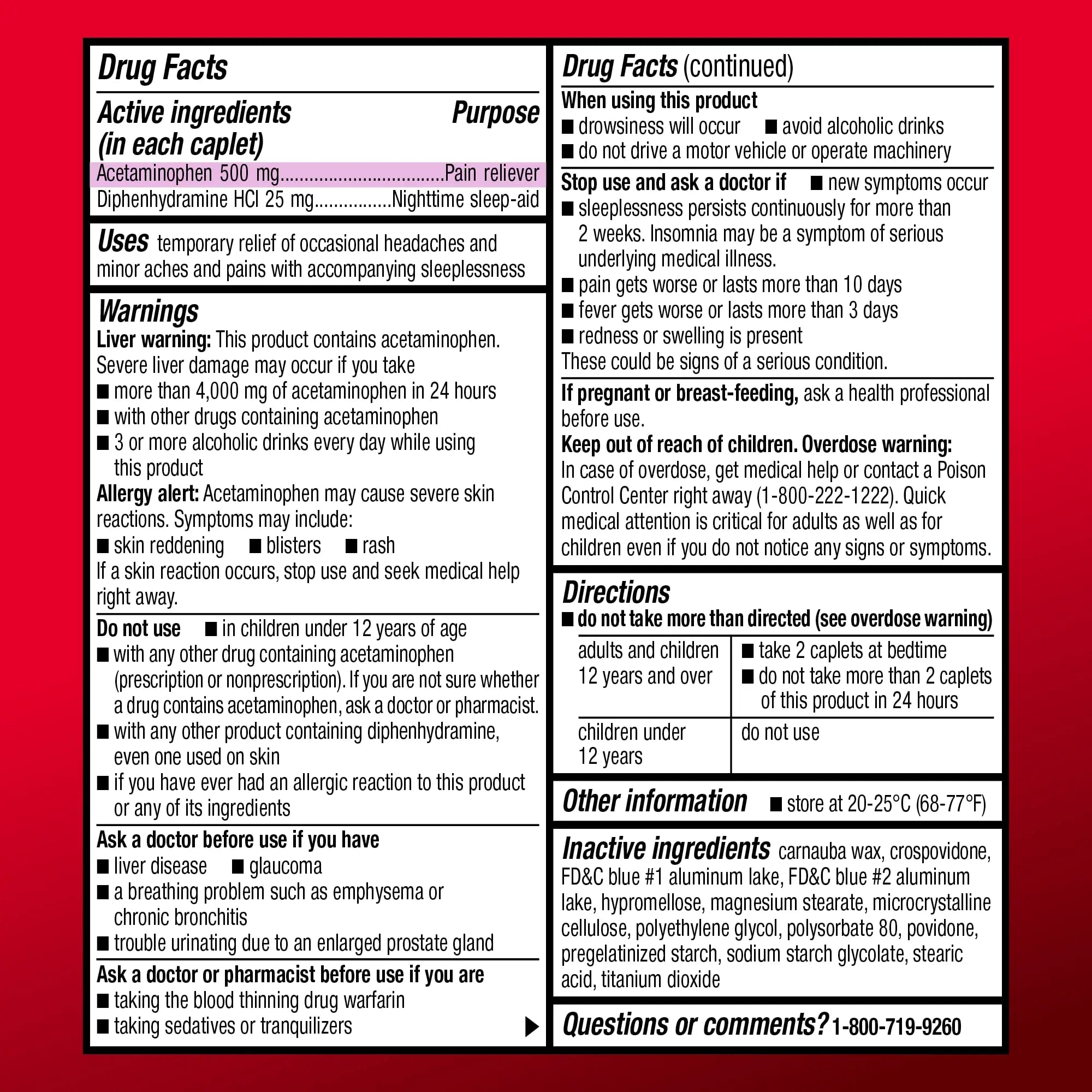 Amazon Basic Care Acetaminophen PM, Pain Reliever Plus Nighttime Sleep Aid, Blue, 100 Count Amazon Basic Care buy supplements canada