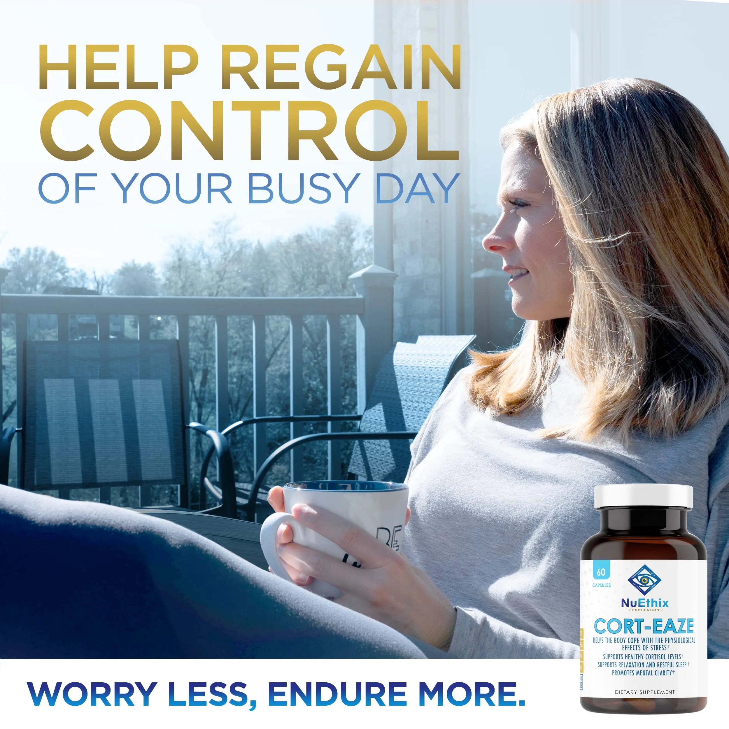 NuEthix Formulations Relaxation Supplement Bundle: Cort-Eaze Cortisol-Control Supplement, 60 Capsules, 30 Servings and Relax Liposomal, 2 Fluid Ounces, 30 Servings NuEthix Formulations buy supplements canada