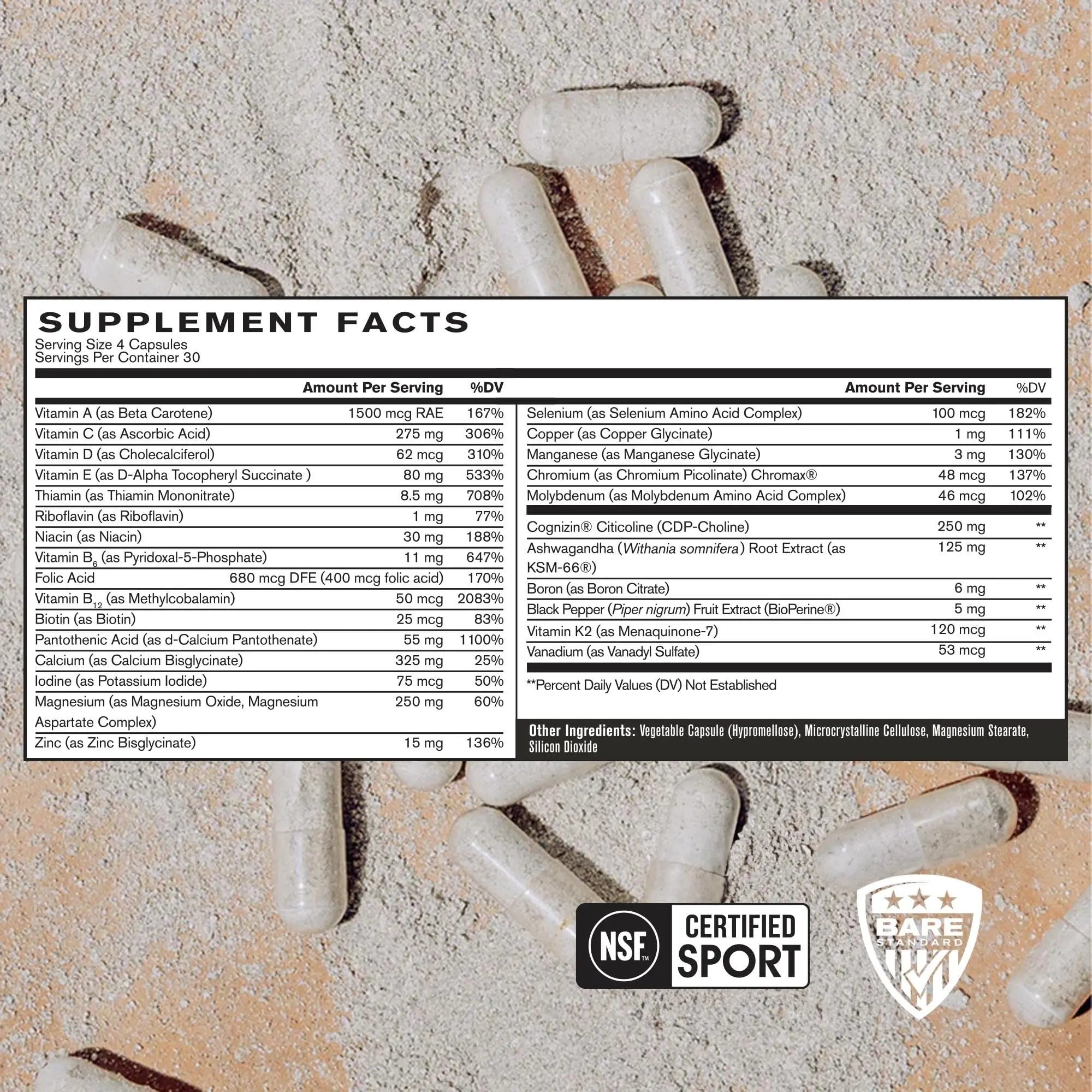 BARE PERFORMANCE NUTRITION BPN Strong Multi-Vitamin 30 Day Supply + Recover Post-Workout Muscle Recovery Drink Mix BARE PERFORMANCE NUTRITION buy supplements canada