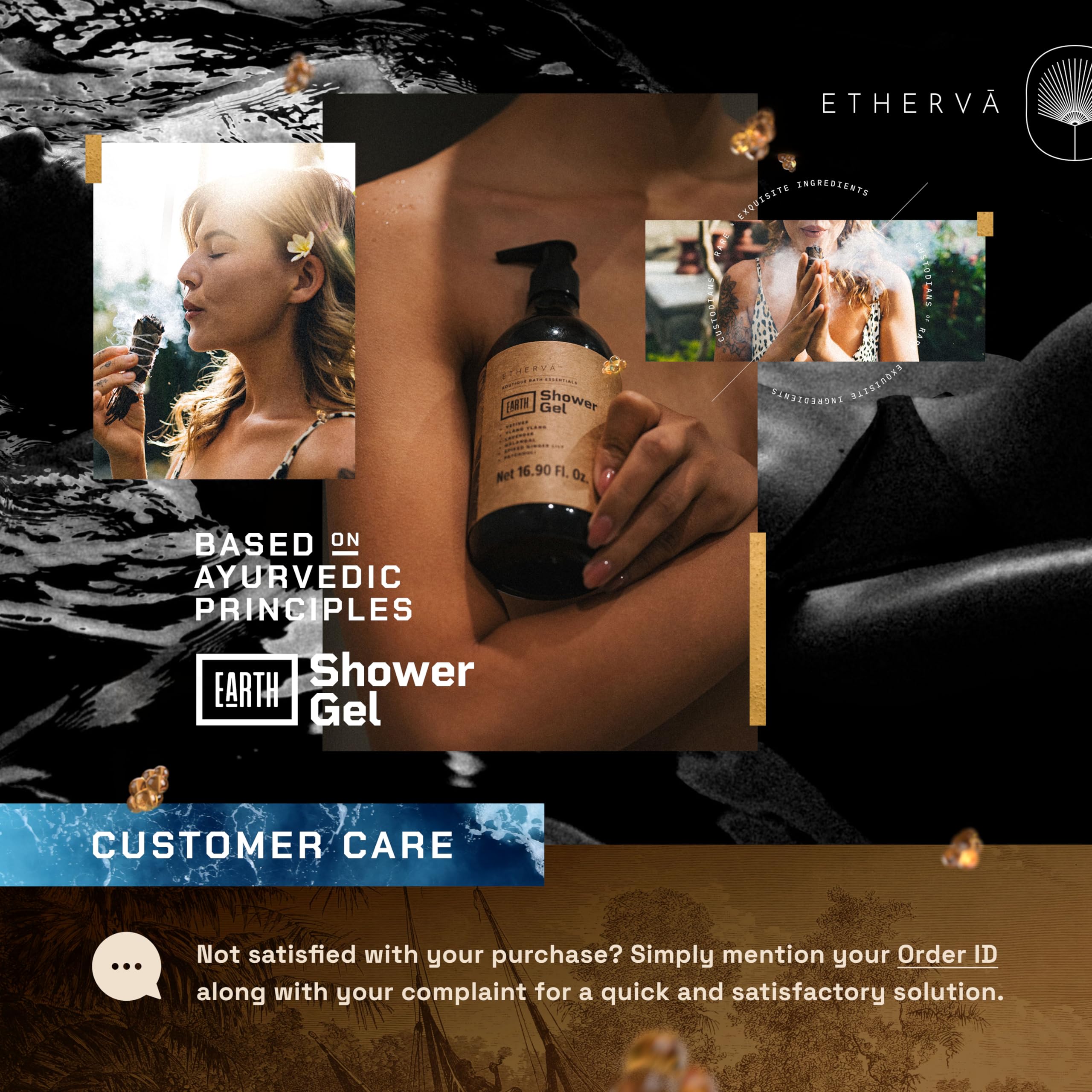 ETHERVA EARTH Body Wash for Men & Women | Patchouli, Vetiver, Incense, Virgin Coconut Oil ETHERVA buy supplements canada