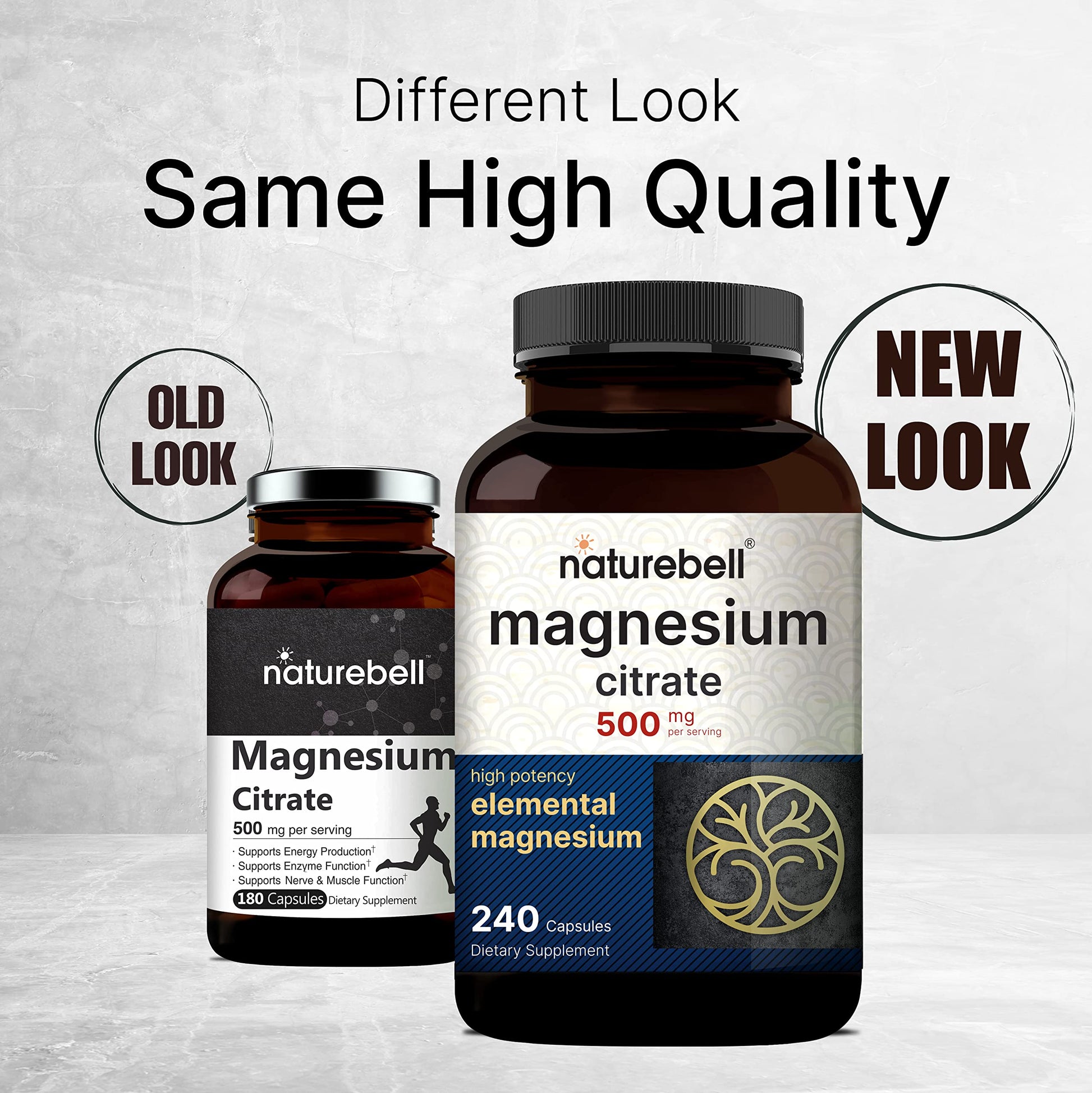 Magnesium Citrate 500mg, 240 Capsules (Citrato de Magnesio) | High Purity Elemental NatureBell buy supplements canada
