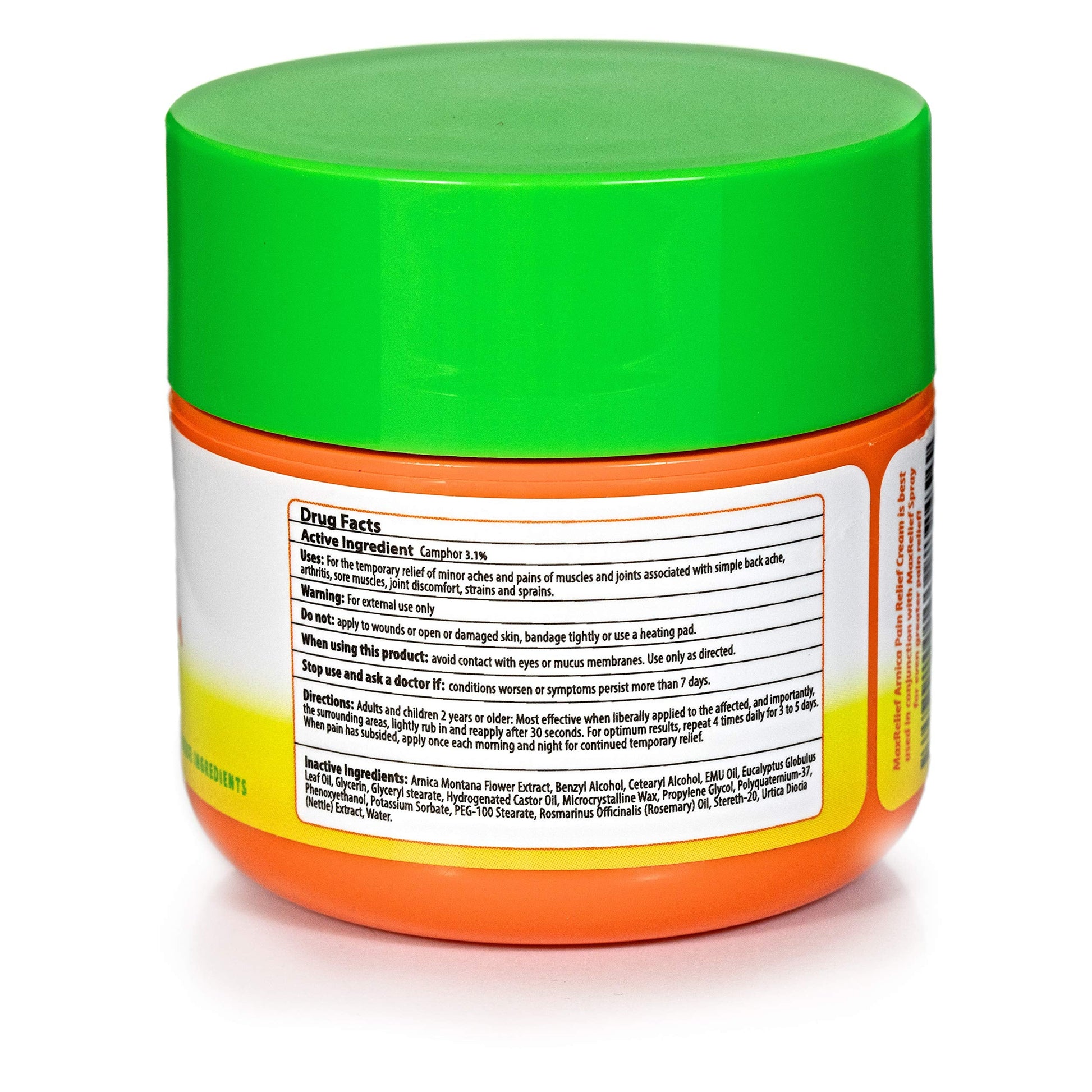 MaxRelief Arnica Montana Pain Cream - Advanced Formula for Deep Relief - Soothe Knee, Joint & Muscle Pain - Reduce Swelling, Joint Inflammation Fibromyalgia & Plantar Fasciitis Relief - Emu Oil 2oz MaxRelief buy supplements canada