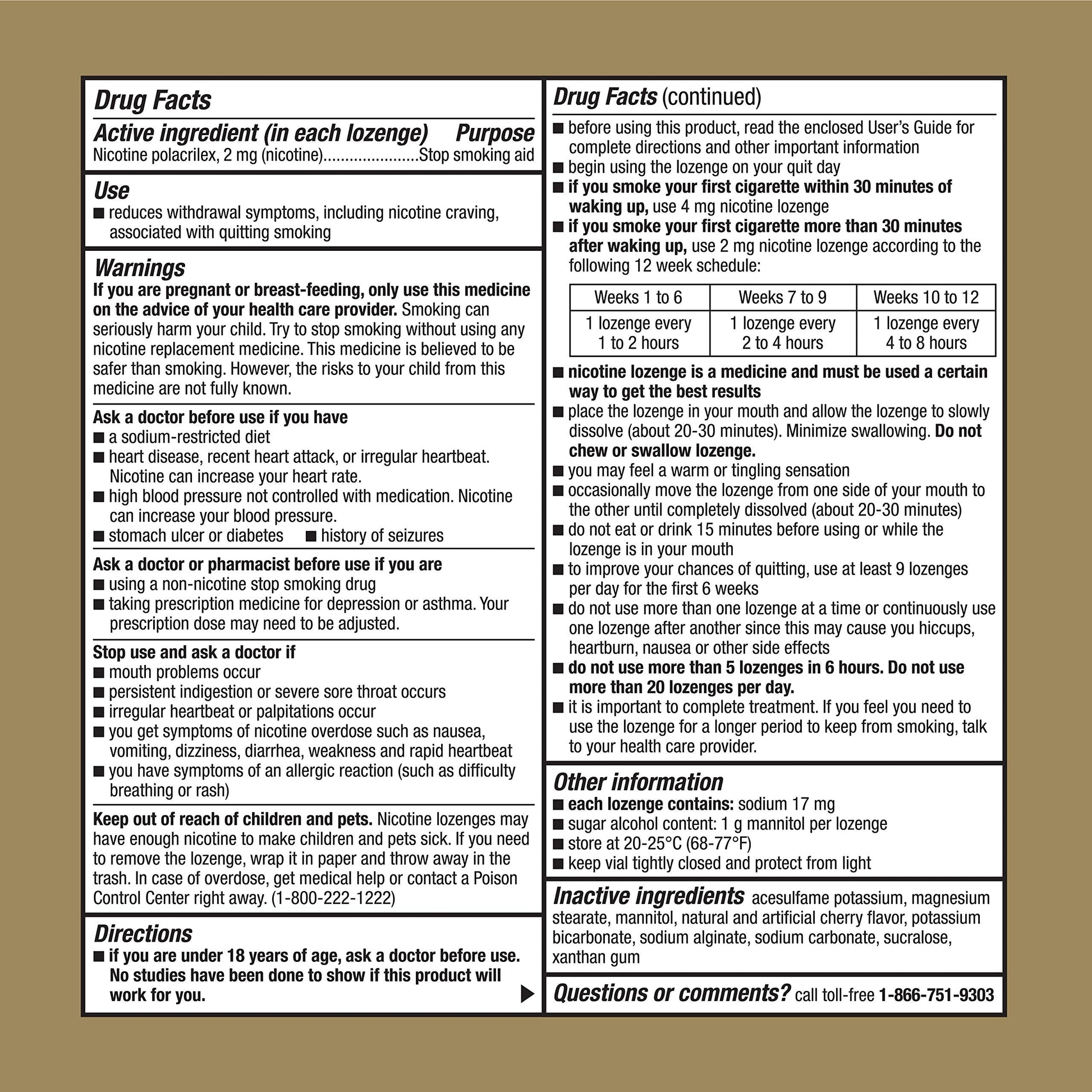 GoodSense Nicotine Polacrilex Lozenge, 2 mg (nicotine), Stop Smoking Aid GoodSense buy supplements canada