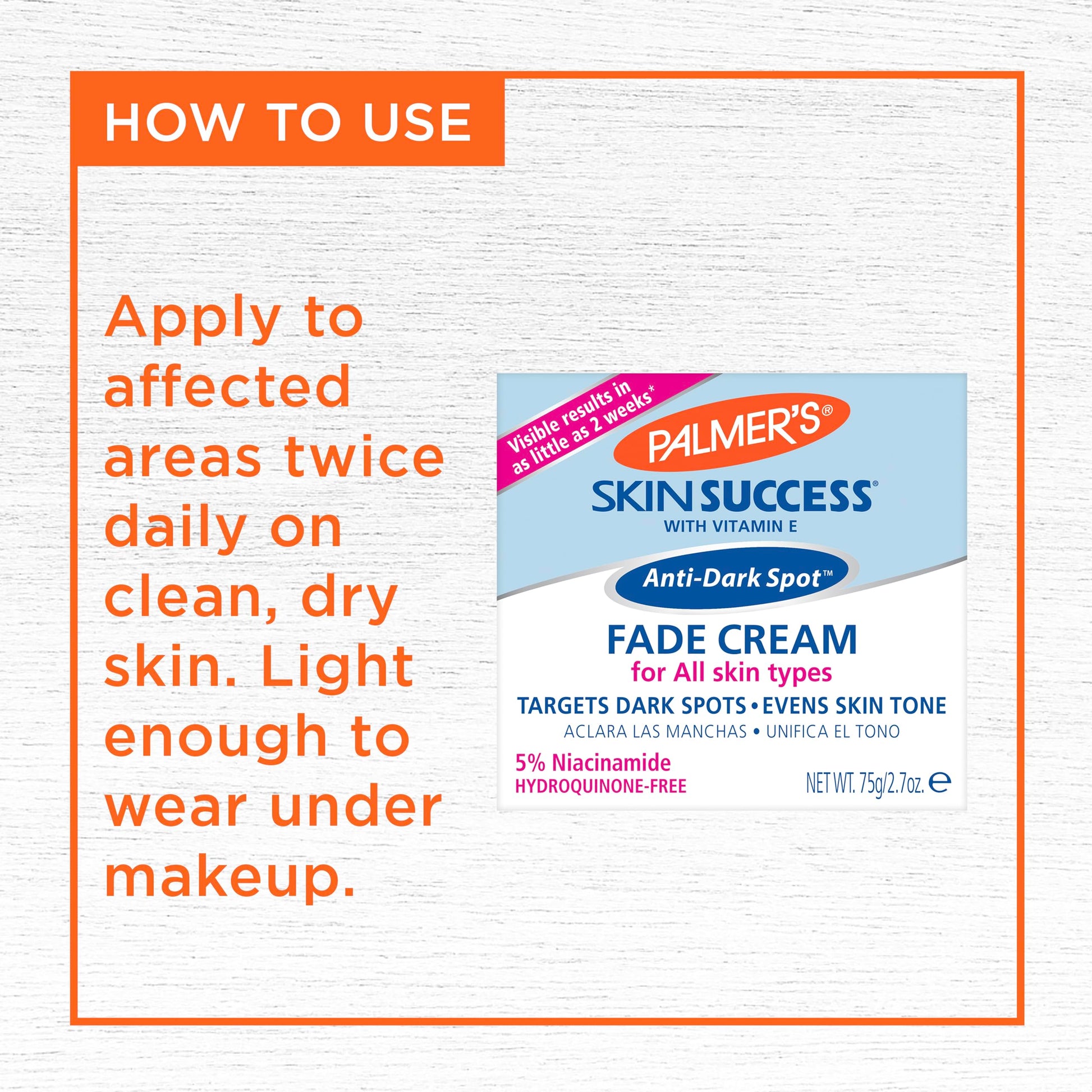 Palmer's Skin Success Anti-Dark Spot Fade Cream with Vitamin E and Niacinamide, for All Skin Types 2.7 Ounce Palmer's buy supplements canada